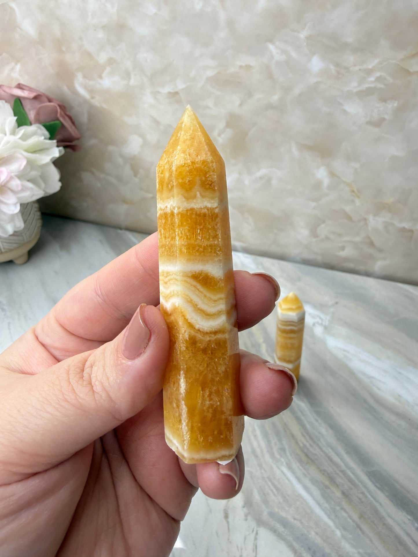 Orange Calcite Tower