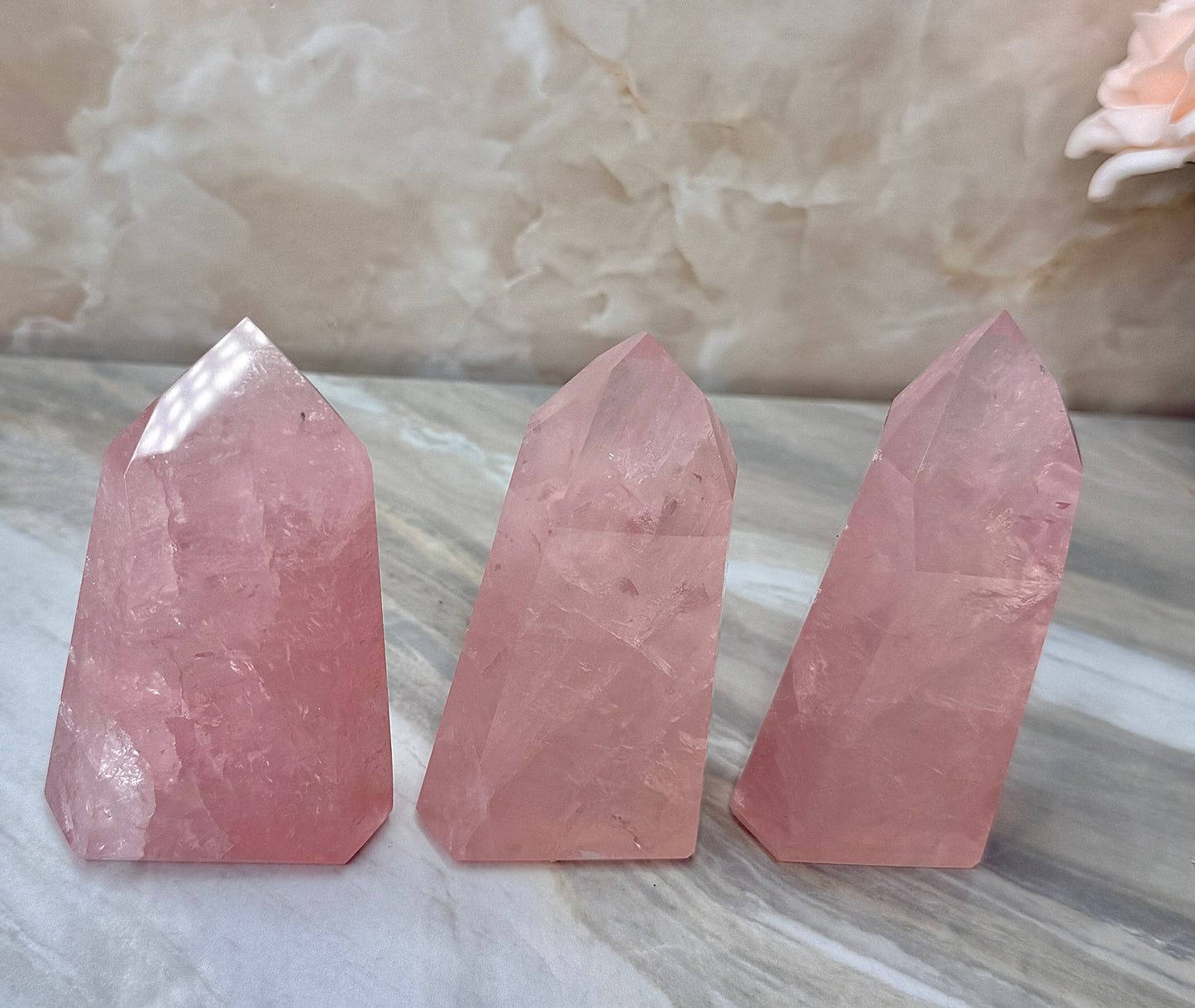 High Quality Rose Quartz Tower