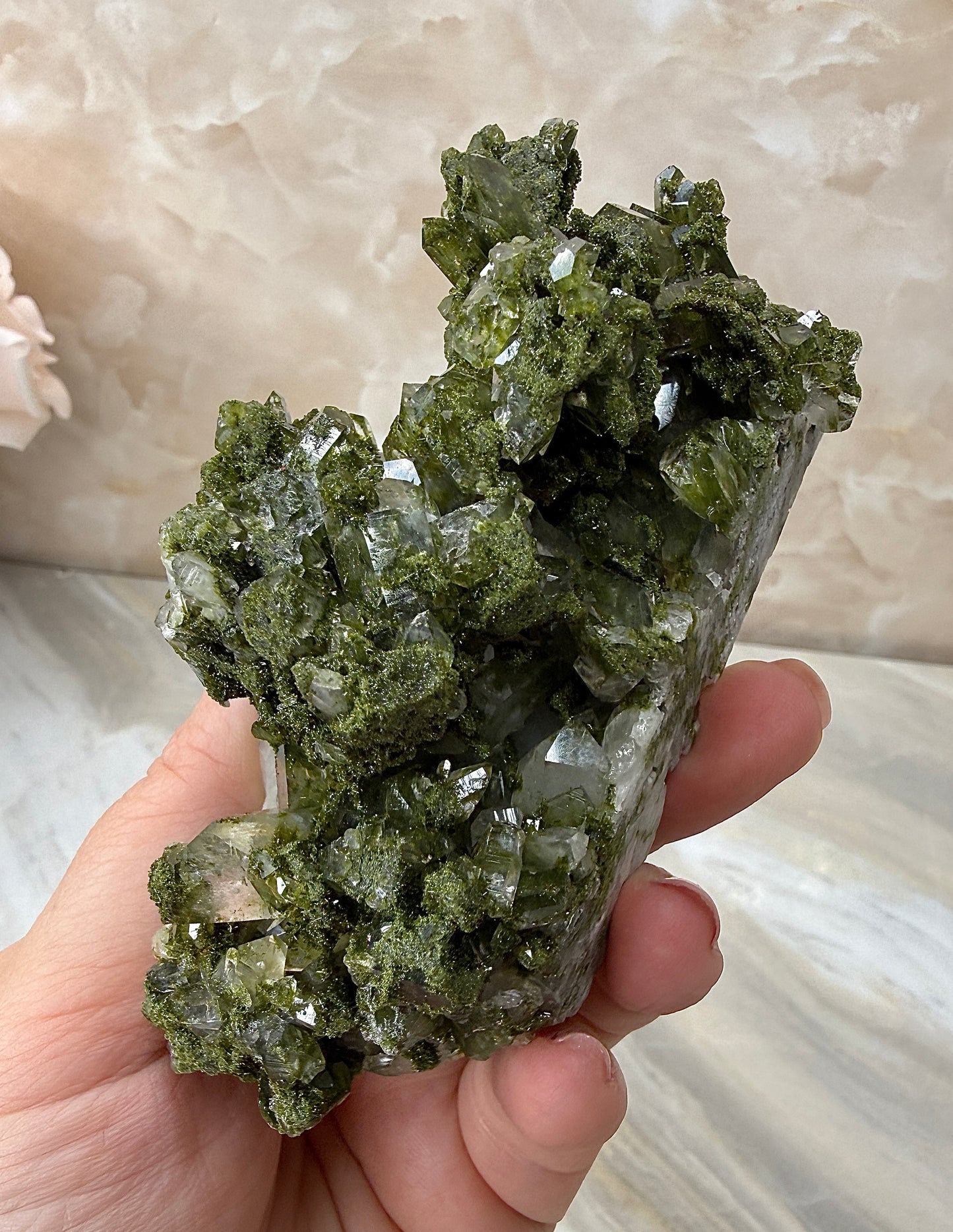 Epidote & Quartz Cluster from Turkey