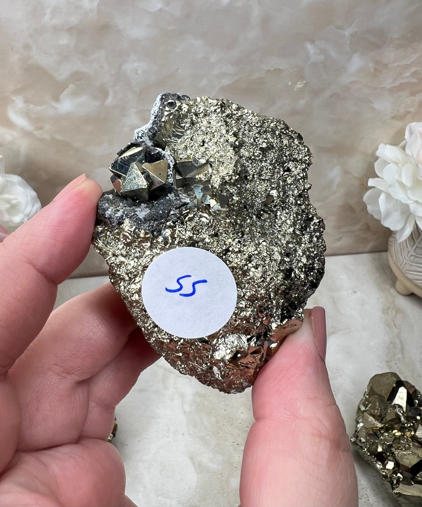 Octahedral Peruvian Pyrite Cluster