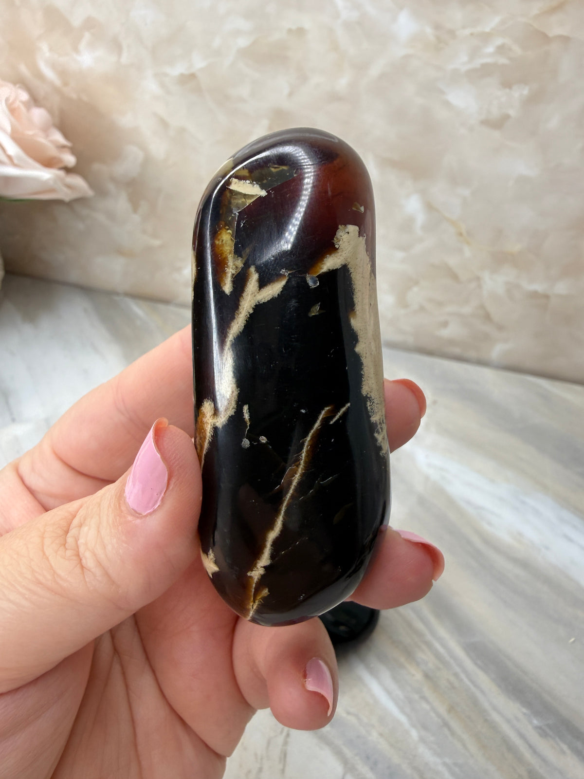 UV Reactive Indonesian Blue Amber Freeform