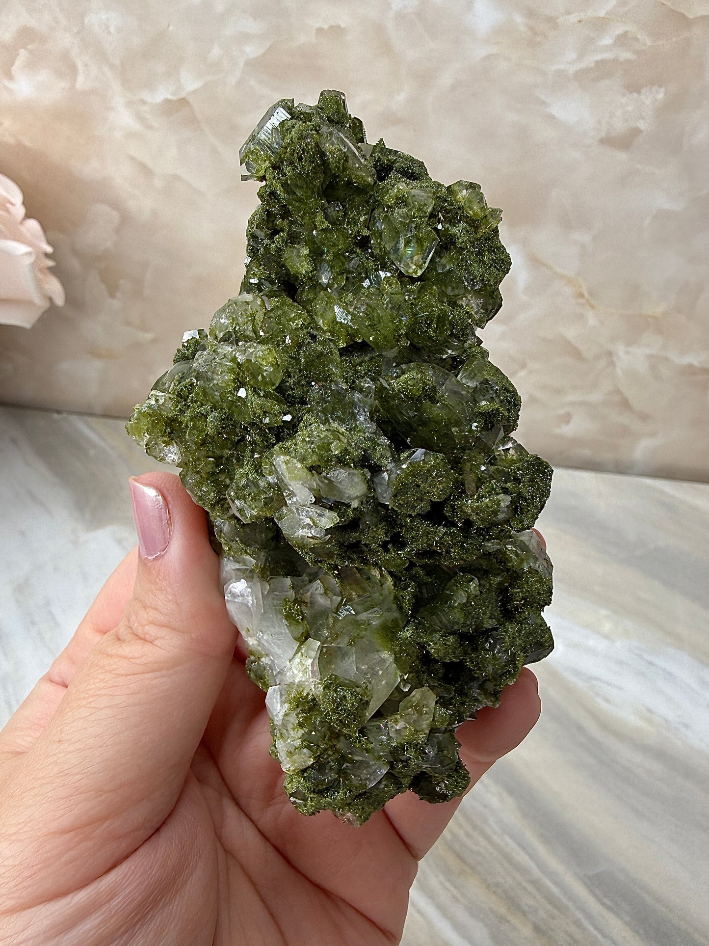 Epidote & Quartz Cluster from Turkey