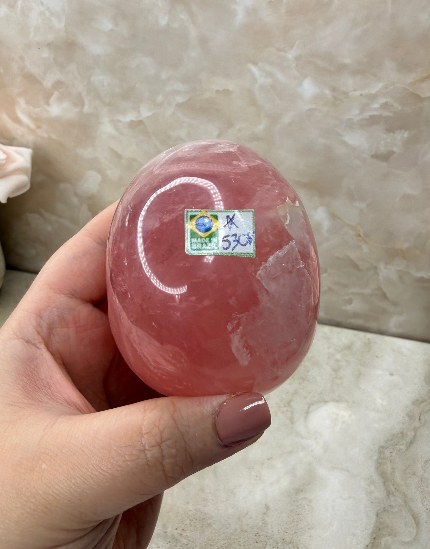 High Quality Rose Quartz Skull