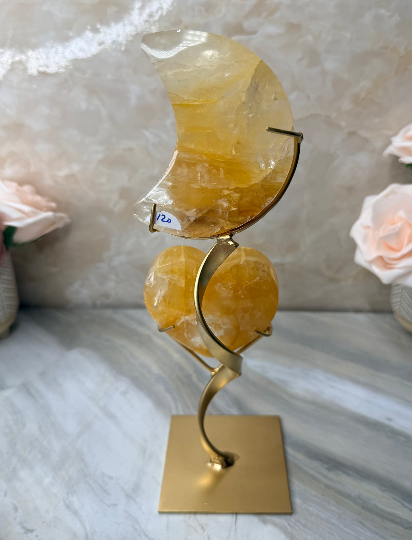 Custom Golden Healer Moon & Heart from Brazil