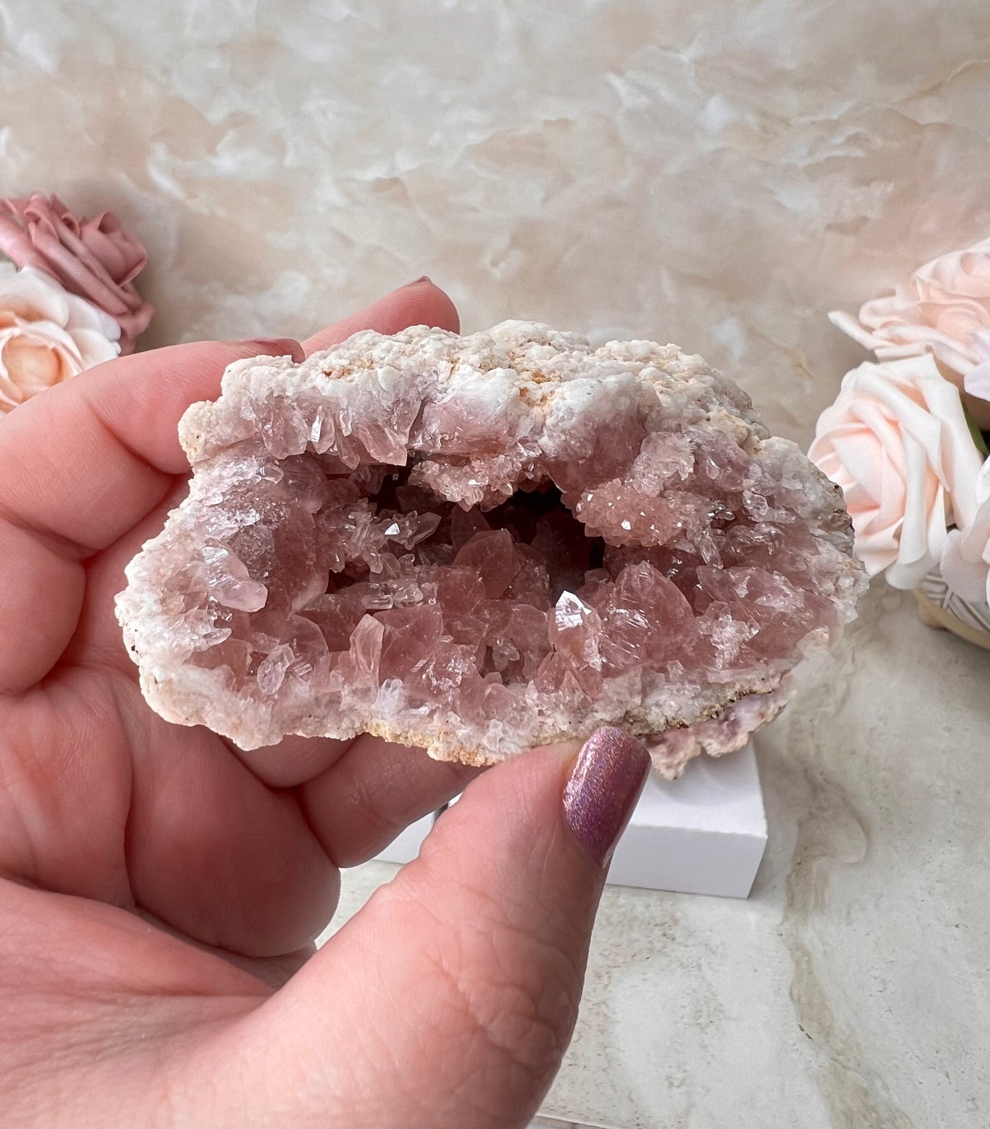 Pink Amethyst Geode from Argentina