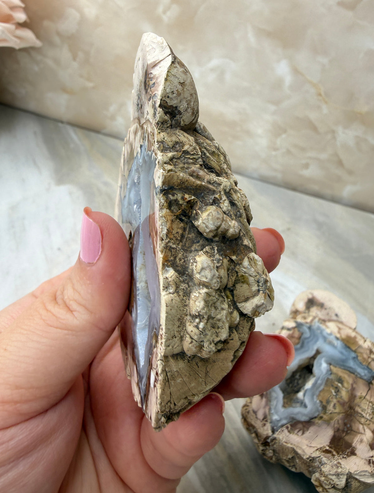 Thunder Agate Egg Pair from Mexico