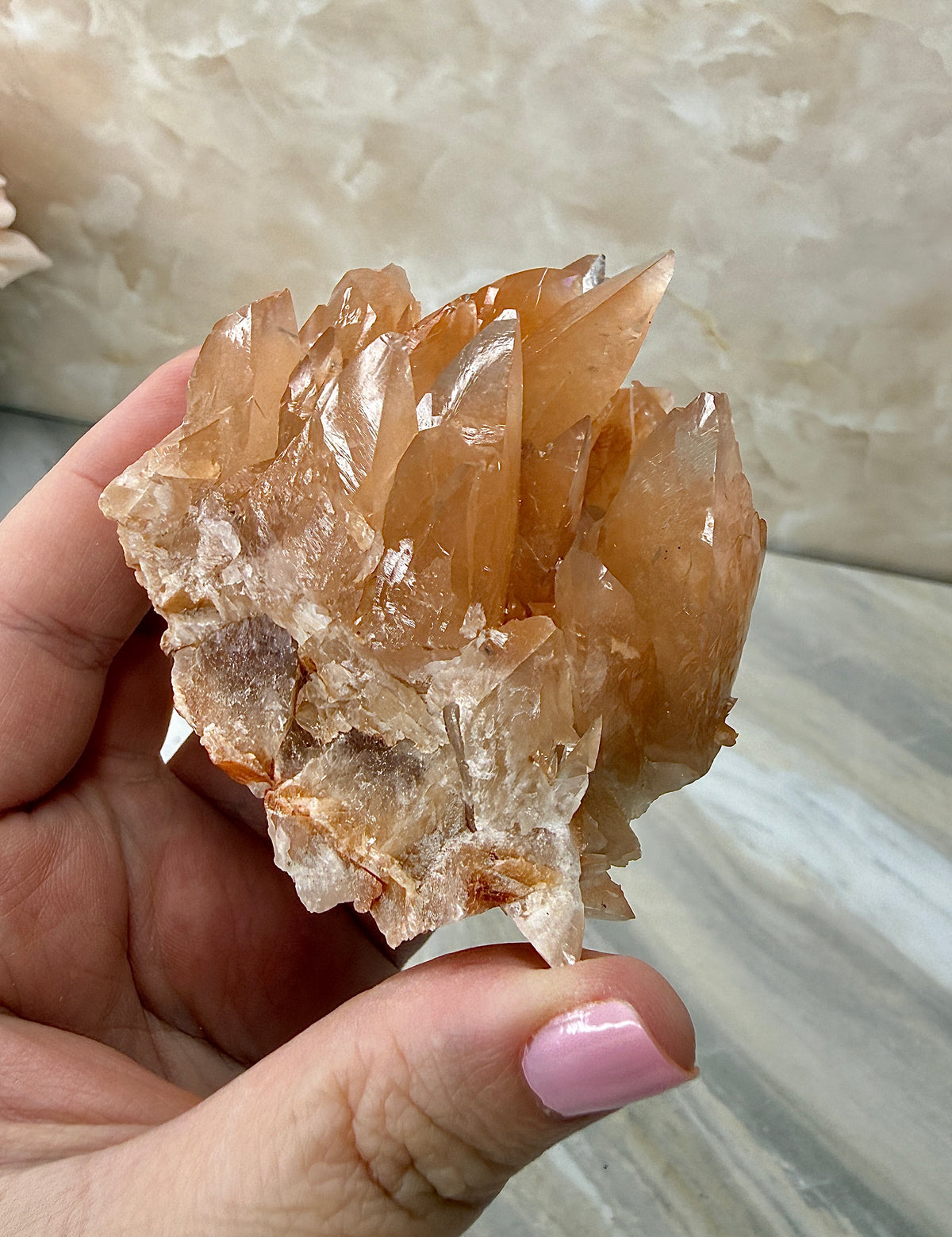Pink/Peach Dogtooth Calcite