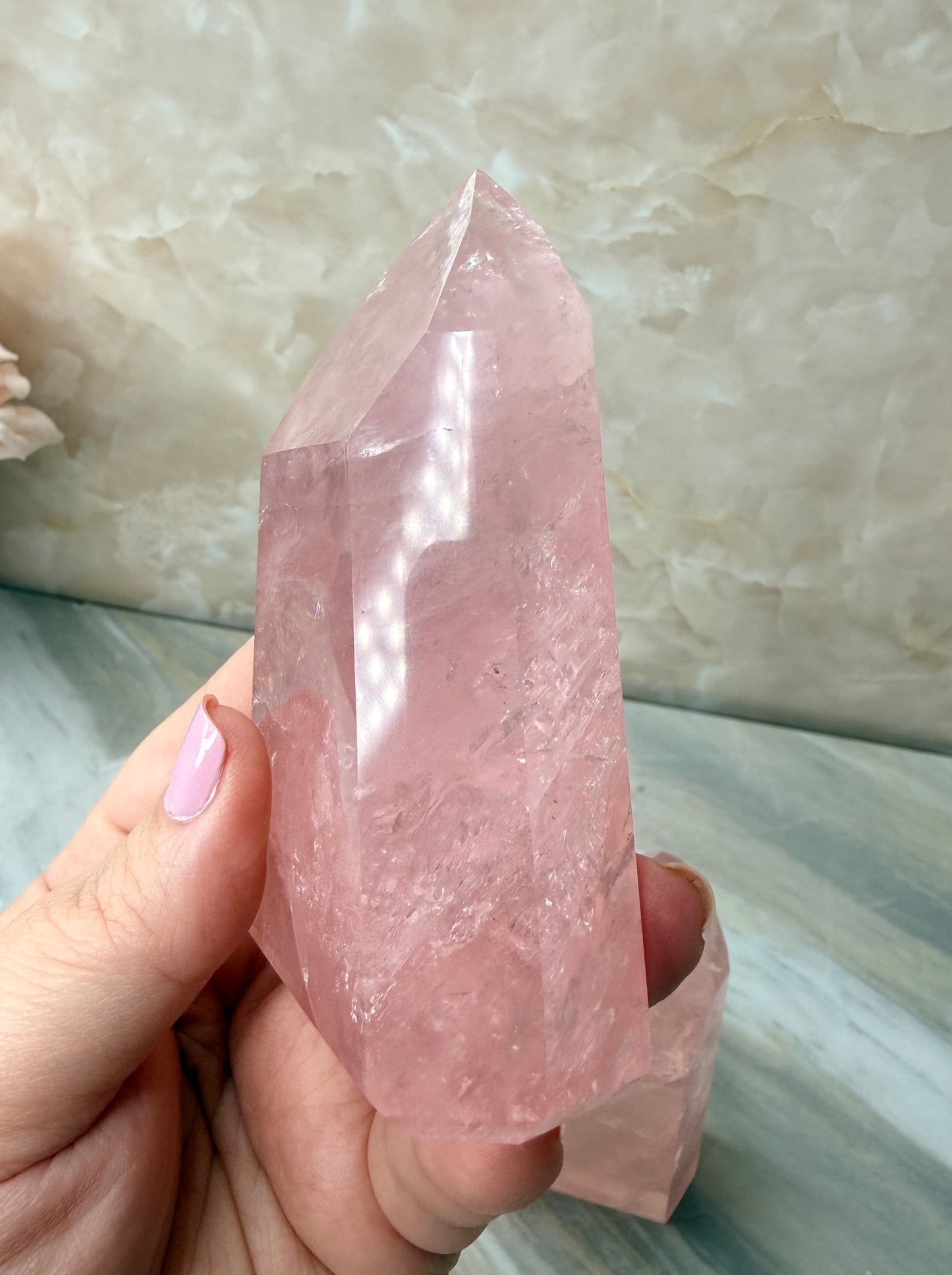 High Quality Rose Quartz Tower
