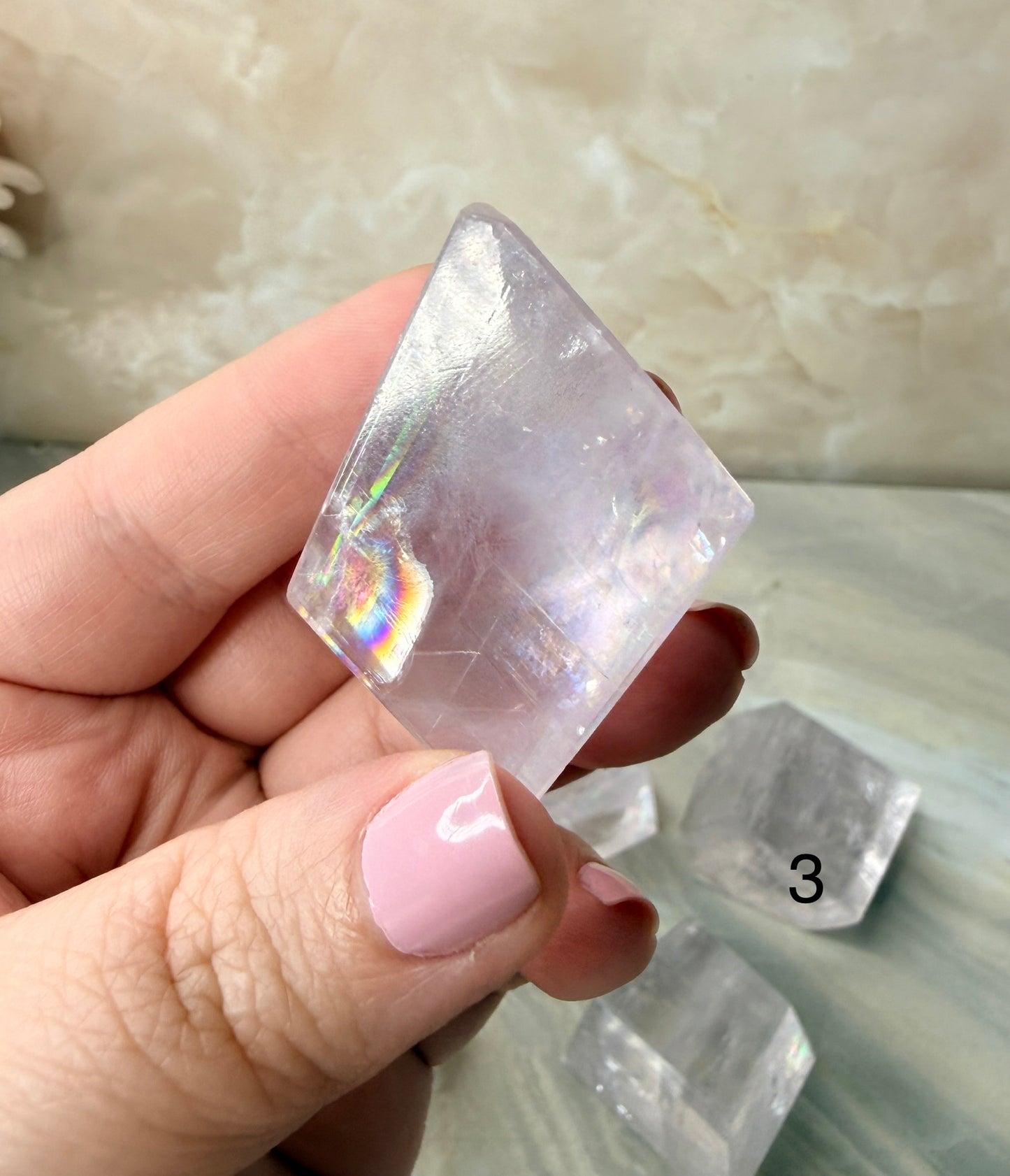 Fully Polished Purple Calcite from Madagascar