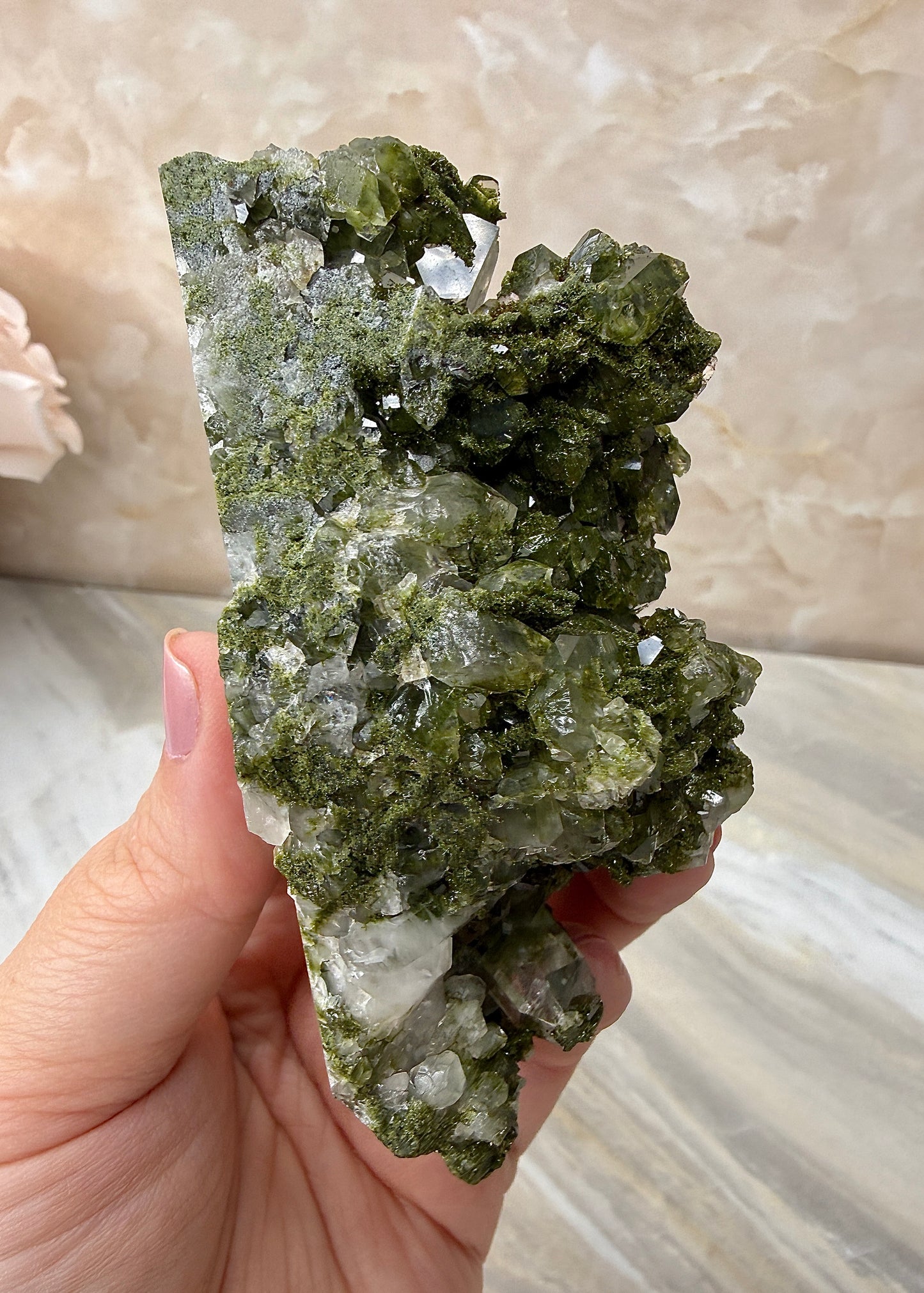 Epidote & Quartz Cluster from Turkey