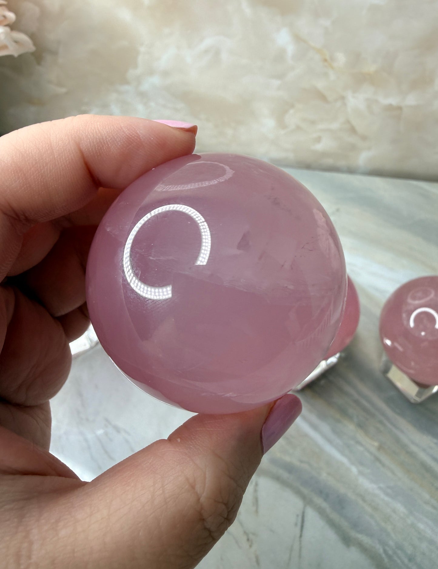 High Quality Star Rose Quartz Sphere