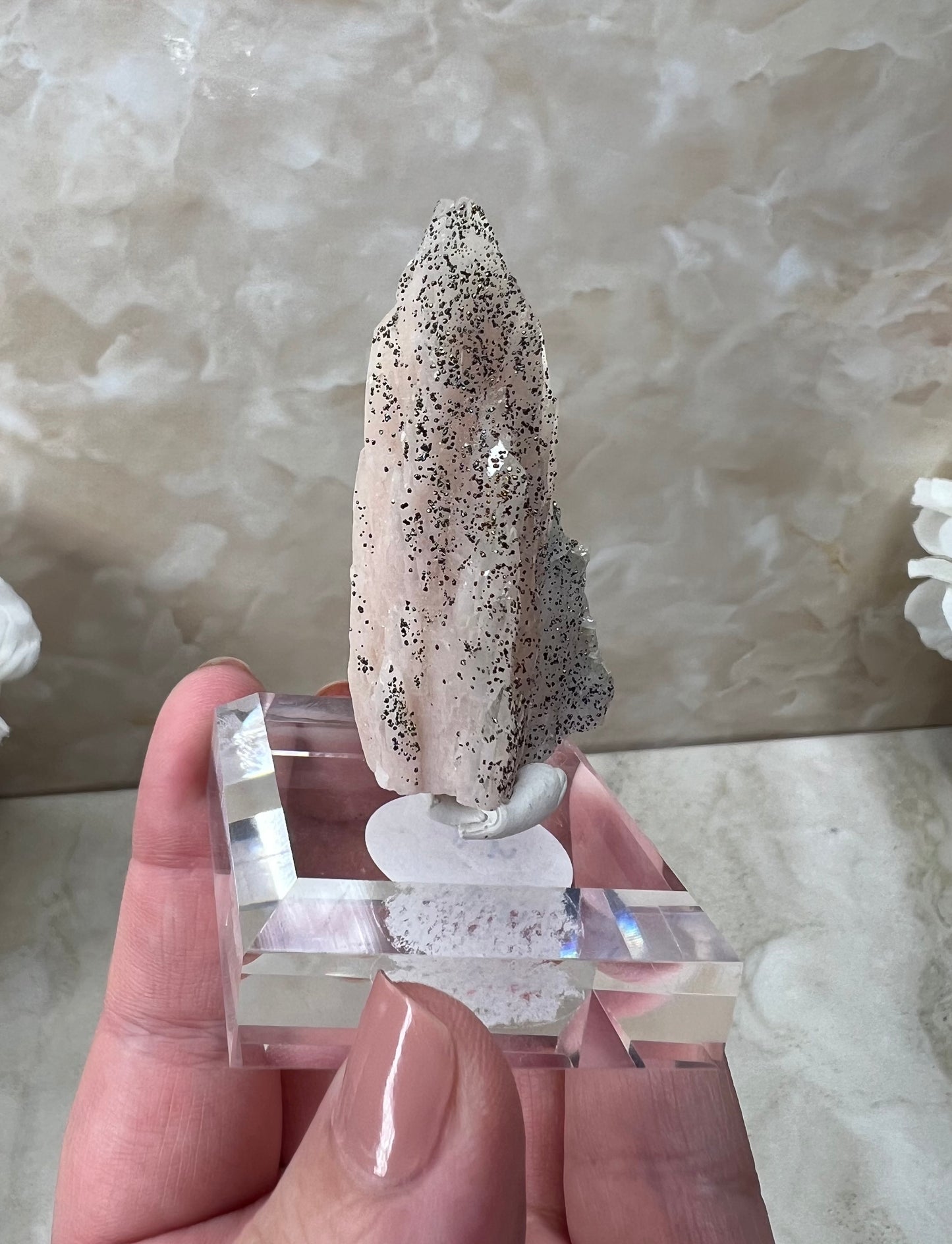 Feather Calcite with Chalcopyrite
