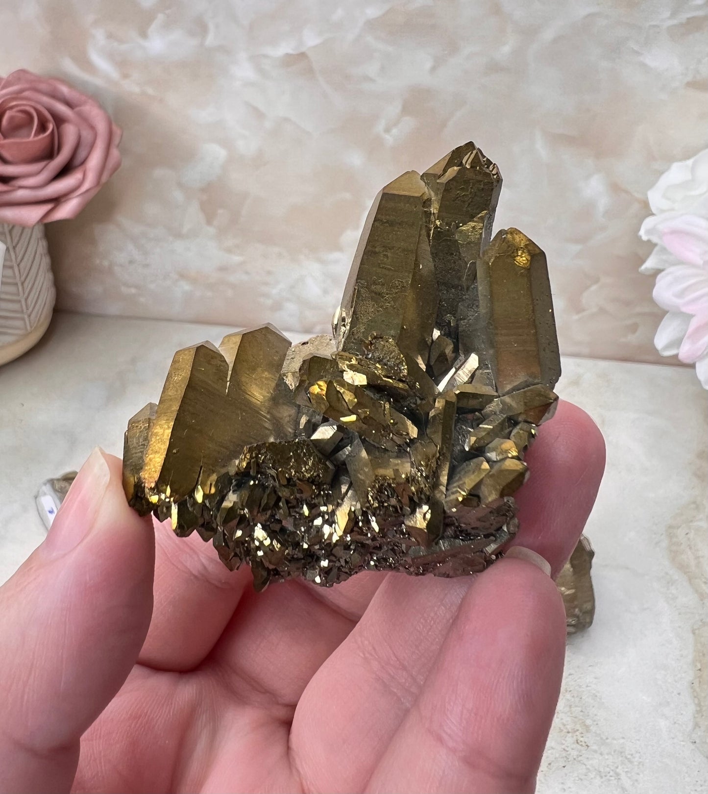 Gold Aura Cluster from Brazil