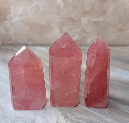 High Quality Rose Quartz Tower