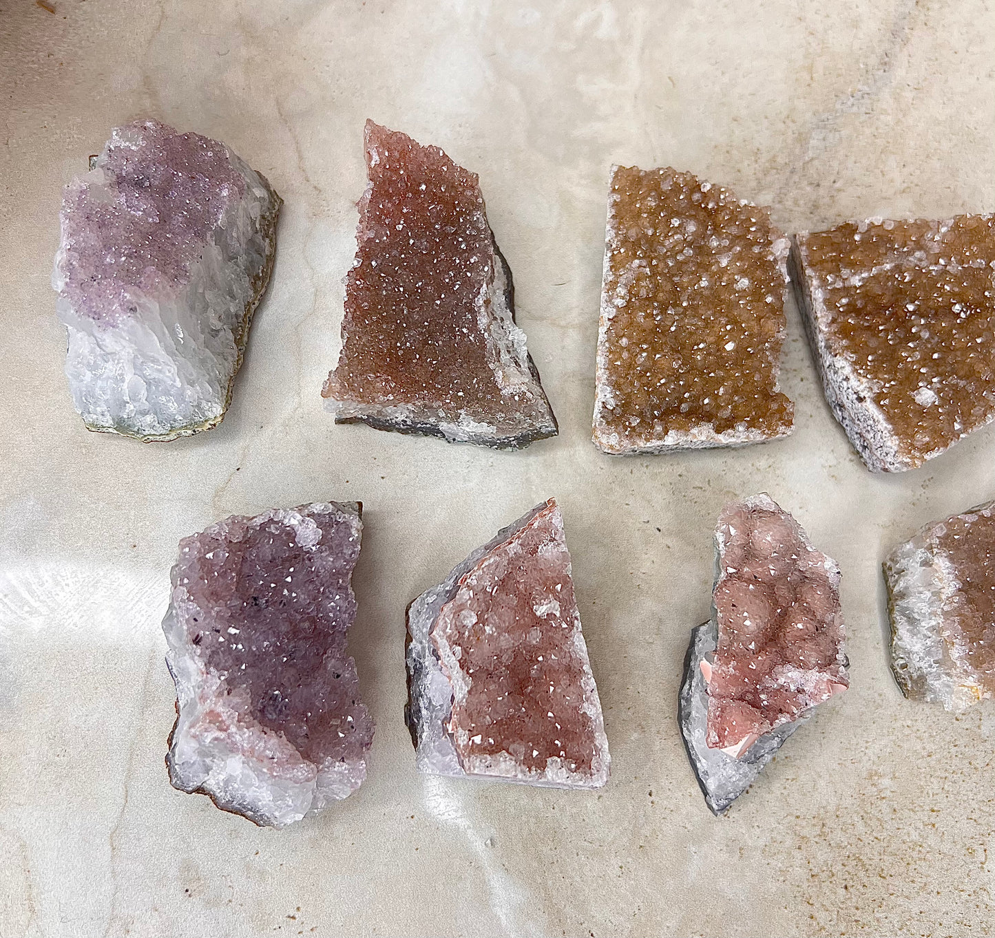 Druzy Sugar Rainbow Amethyst Cluster