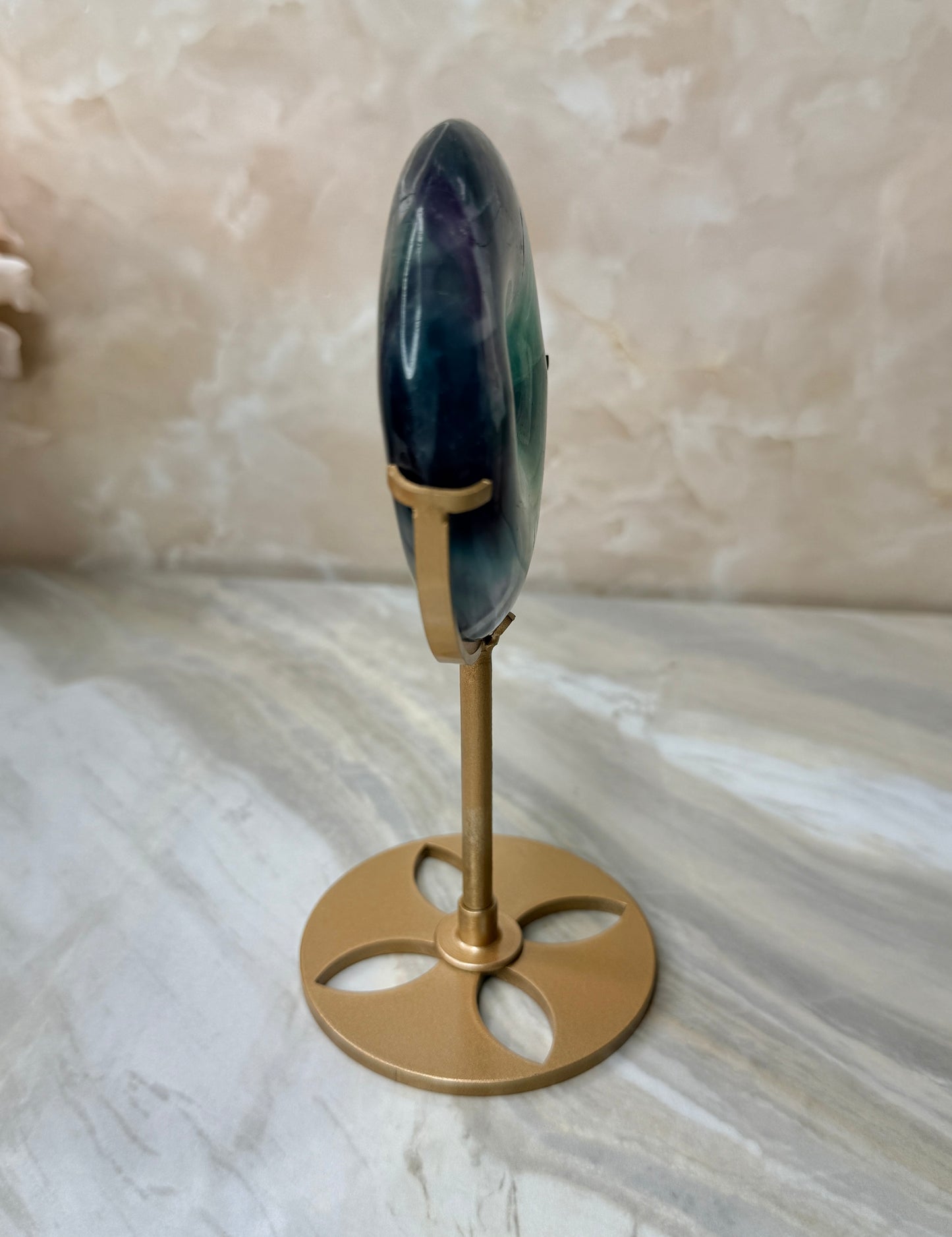 Fluorite Donut on Stand