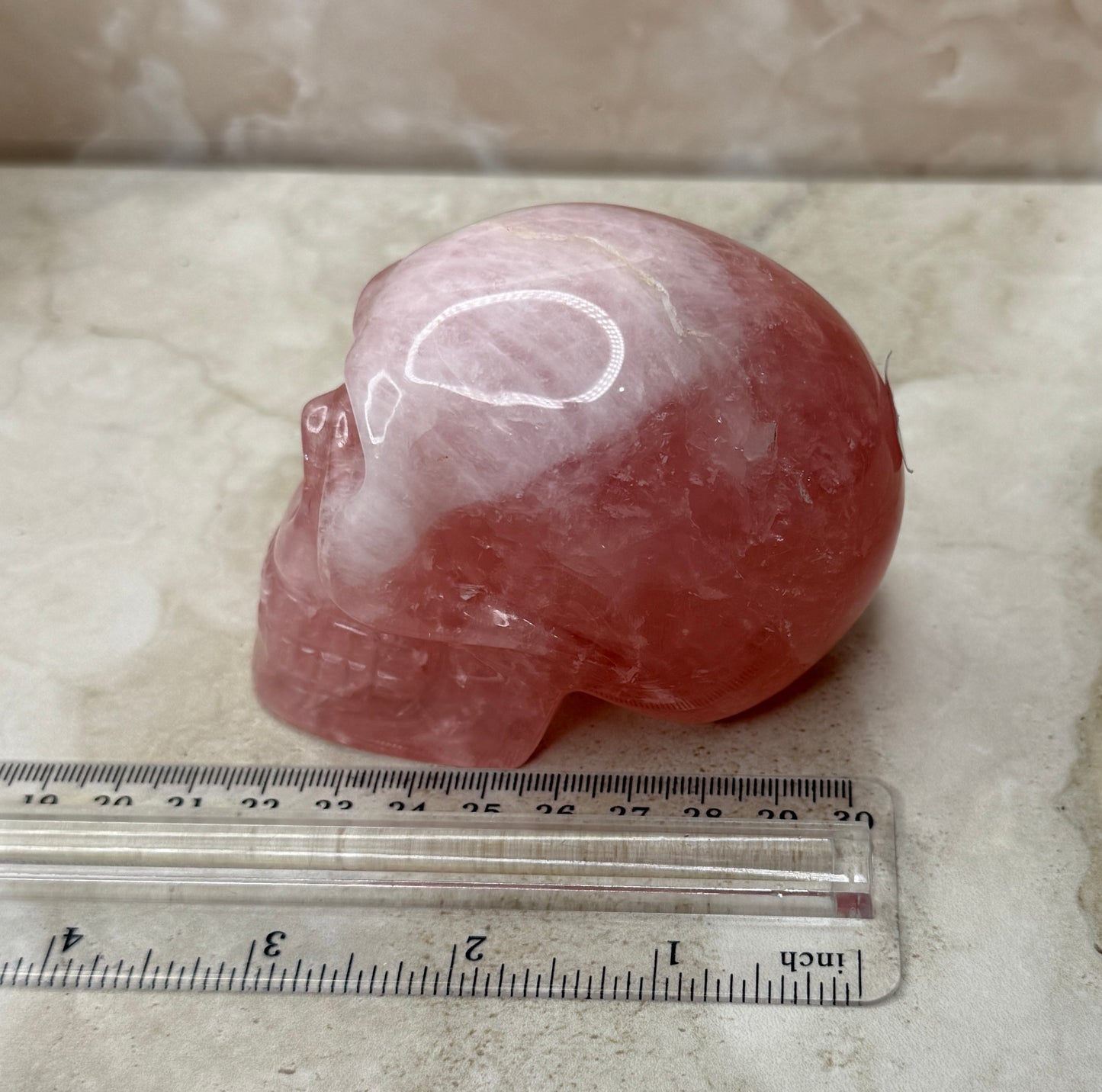 High Quality Rose Quartz Skull