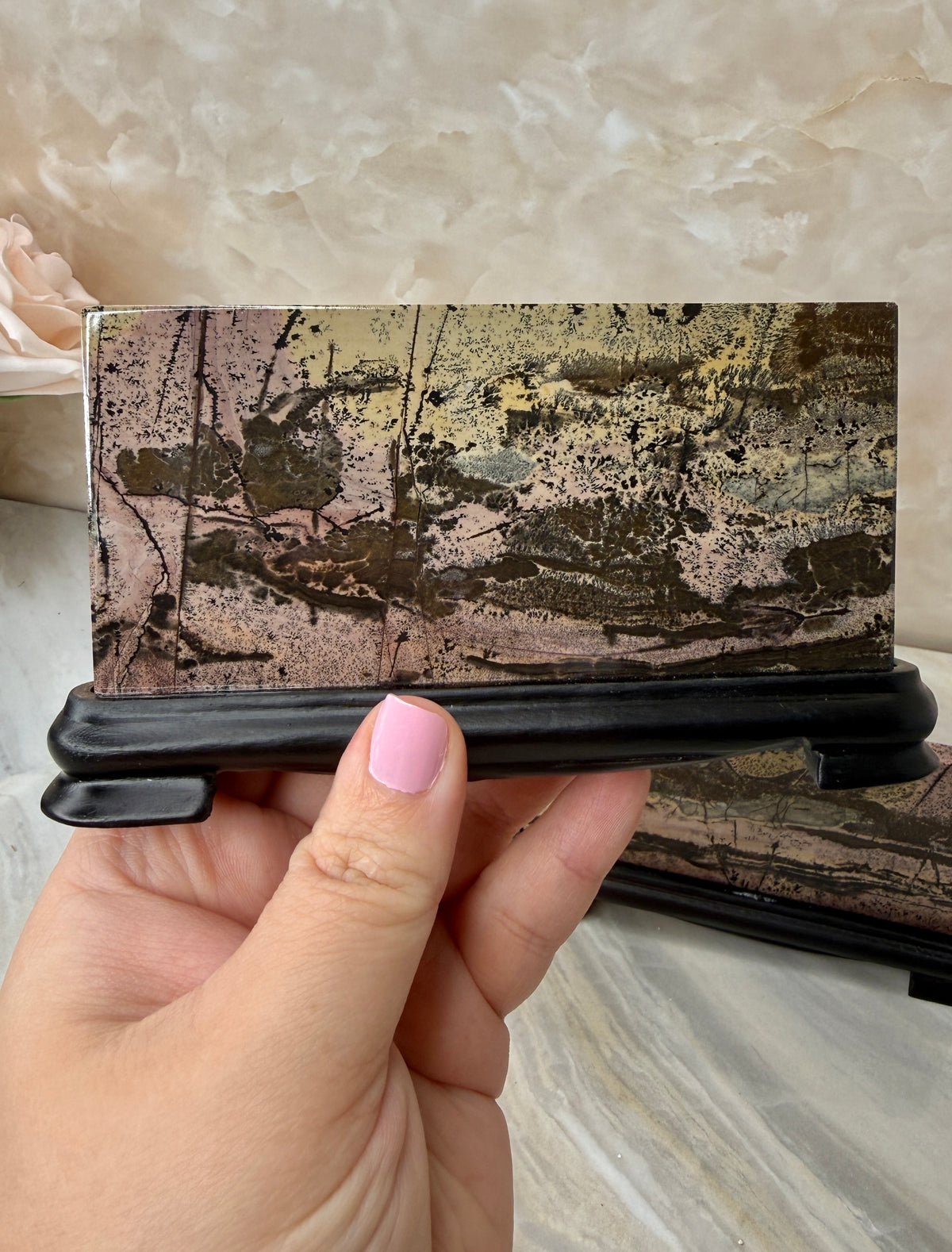 Picture Jasper Slab on Stand