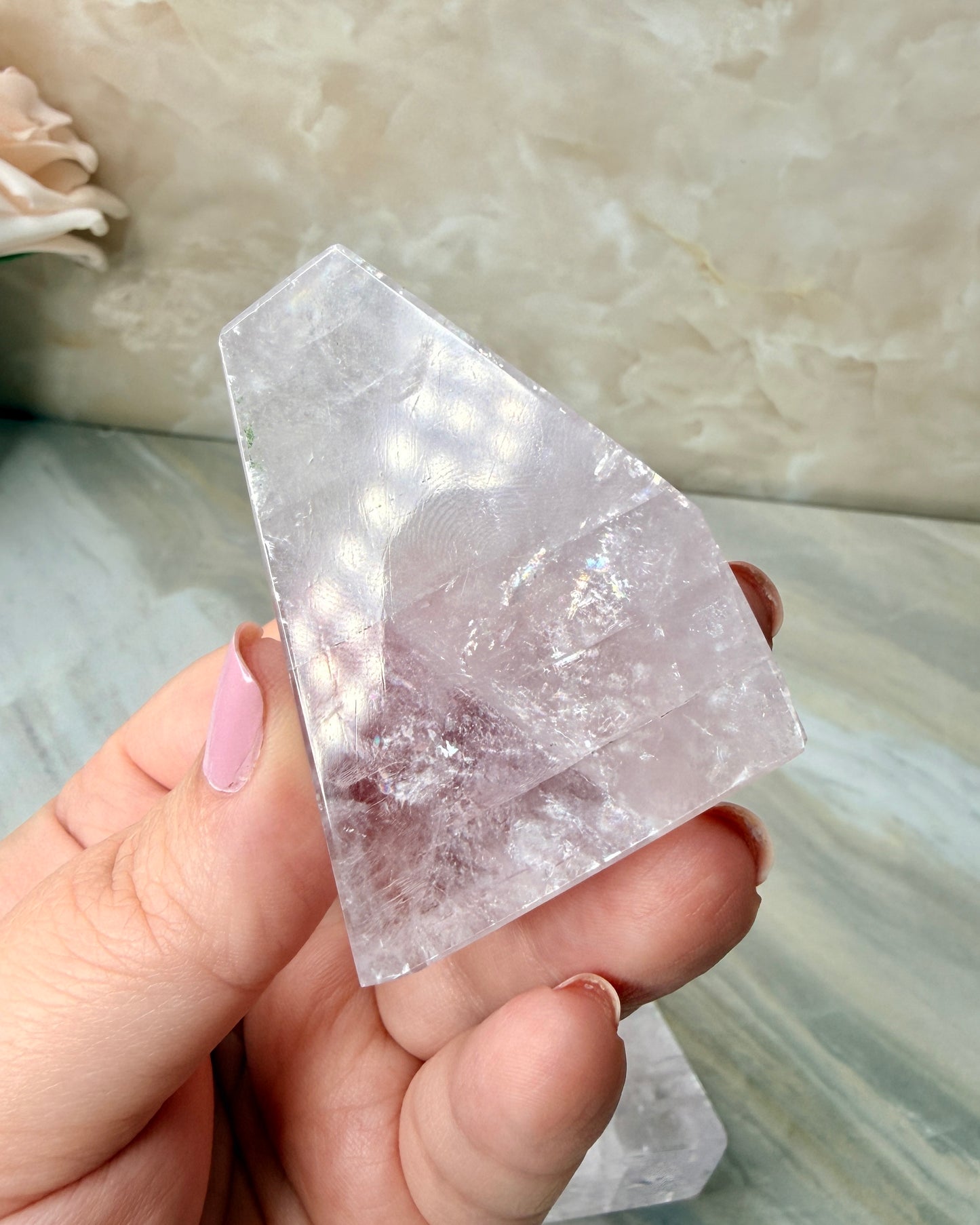 Fully Polished Purple Calcite from Madagascar