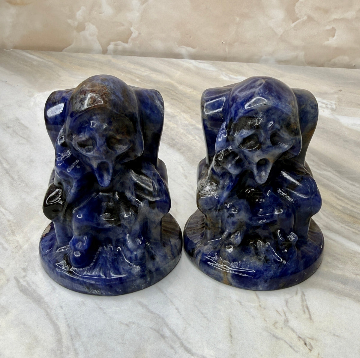 Sodalite Scream Carving