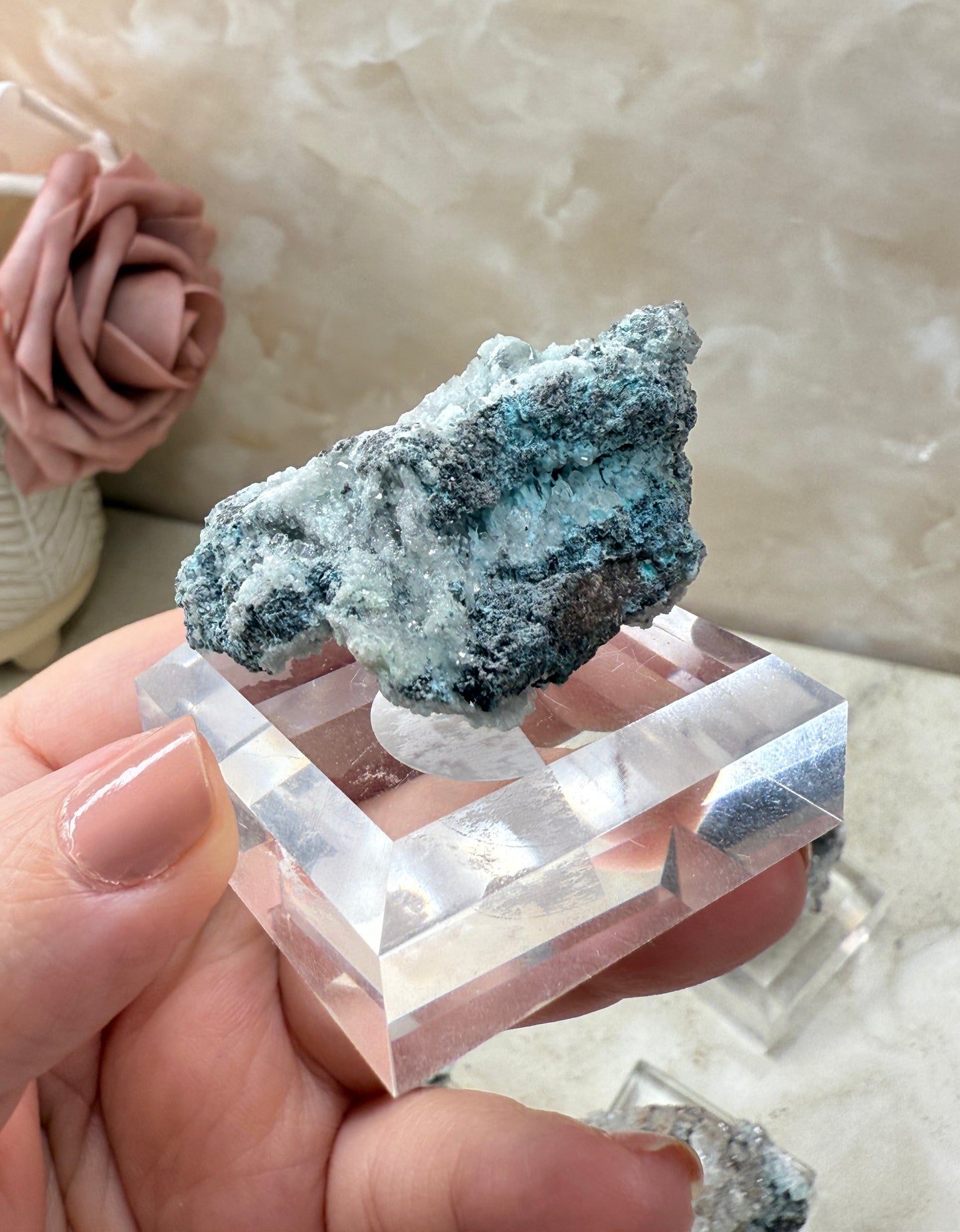 Calcite with Copper from Mexico