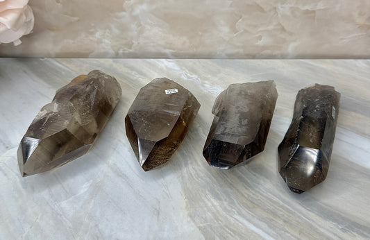 Smokey Lemurian Half Polished