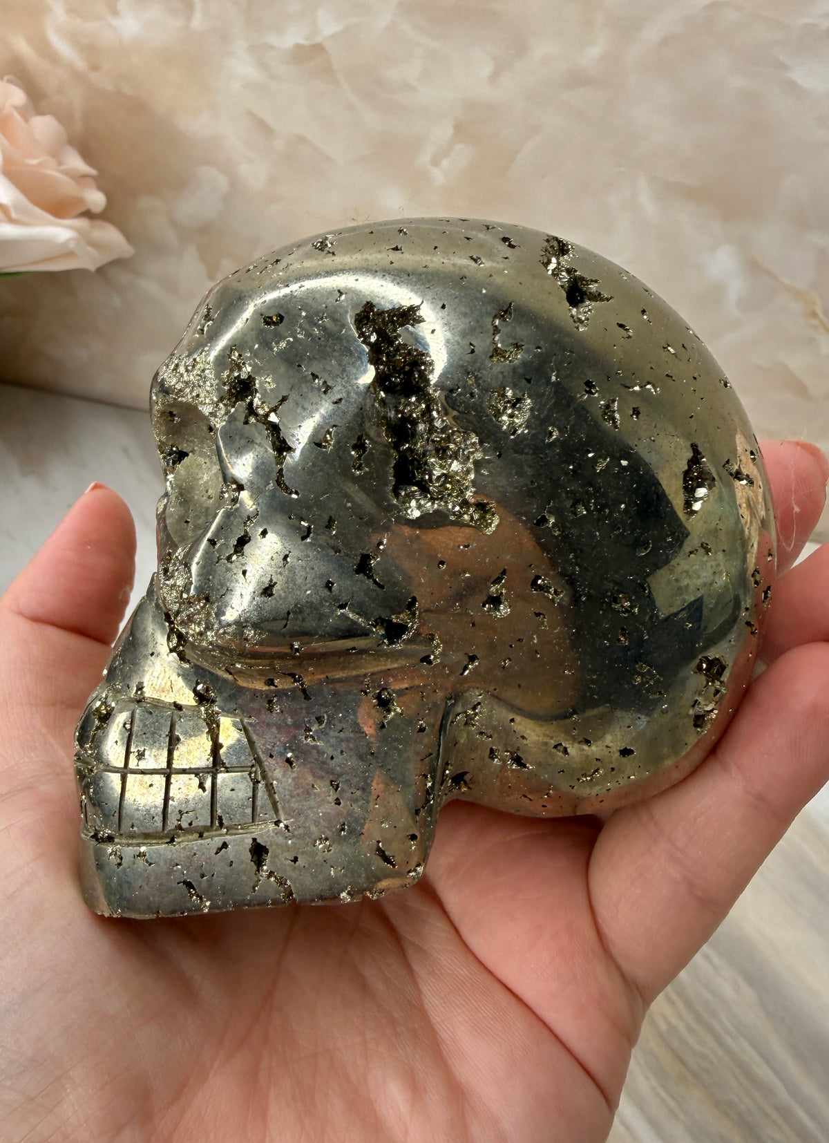 Pyrite Skull