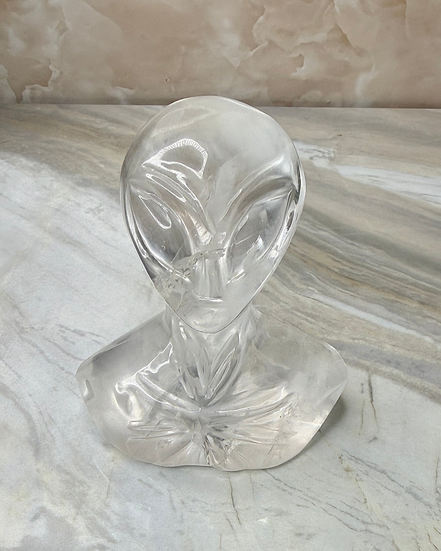 Custom Clear Quartz Alien from Brazil