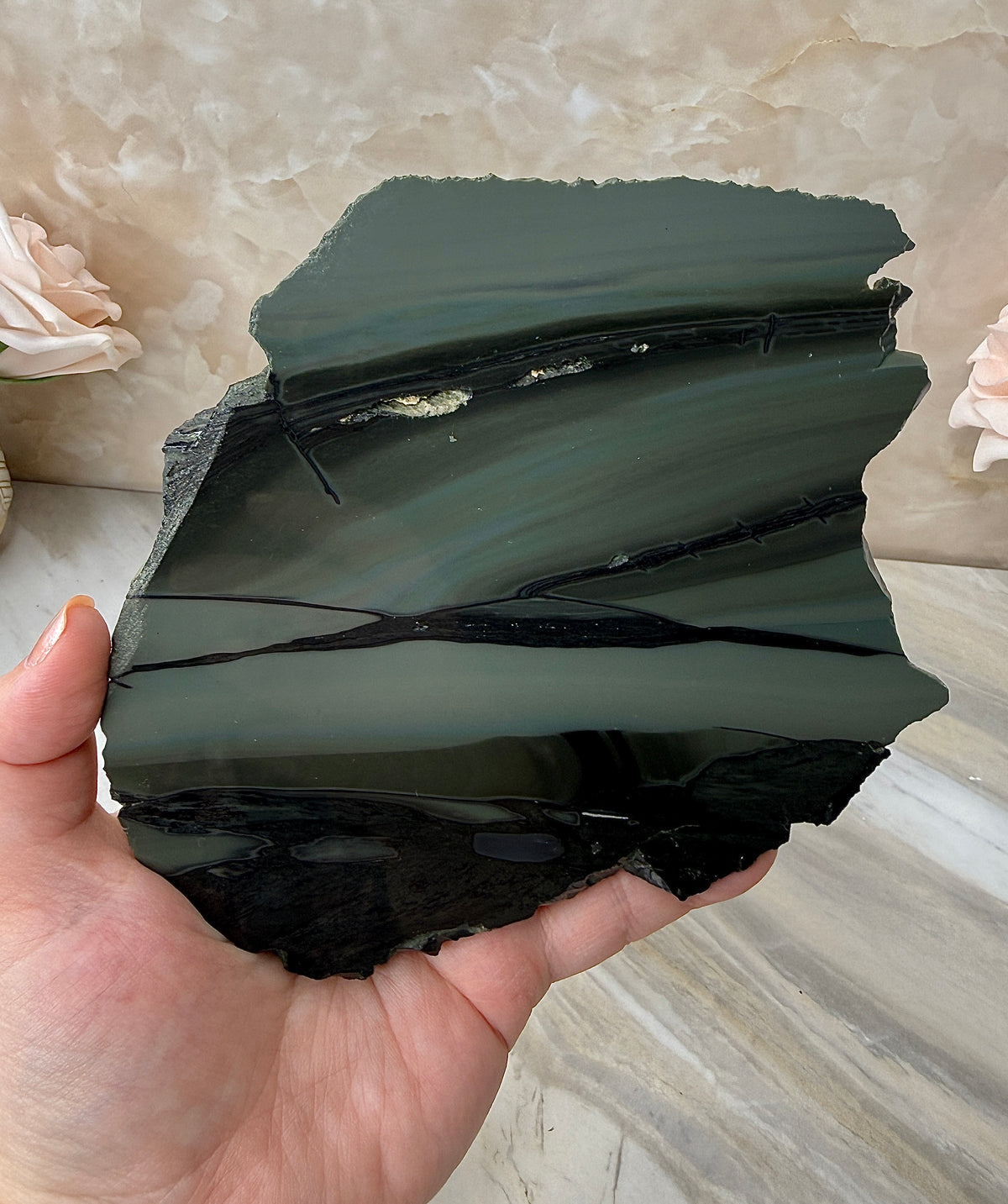 Platinum Obsidian Slab