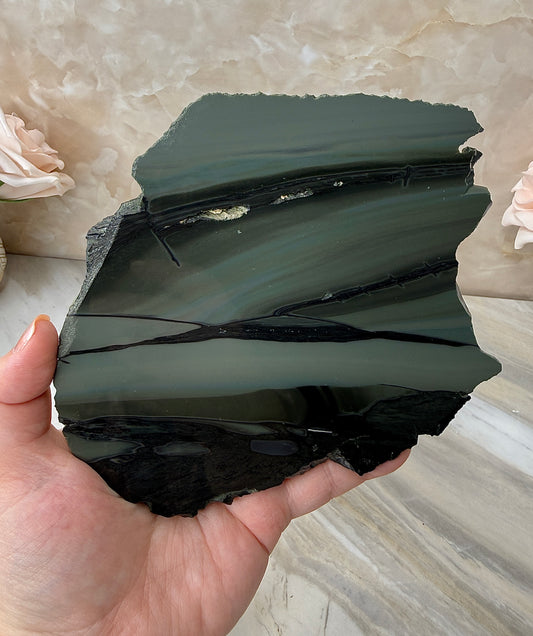 Platinum Obsidian Slab