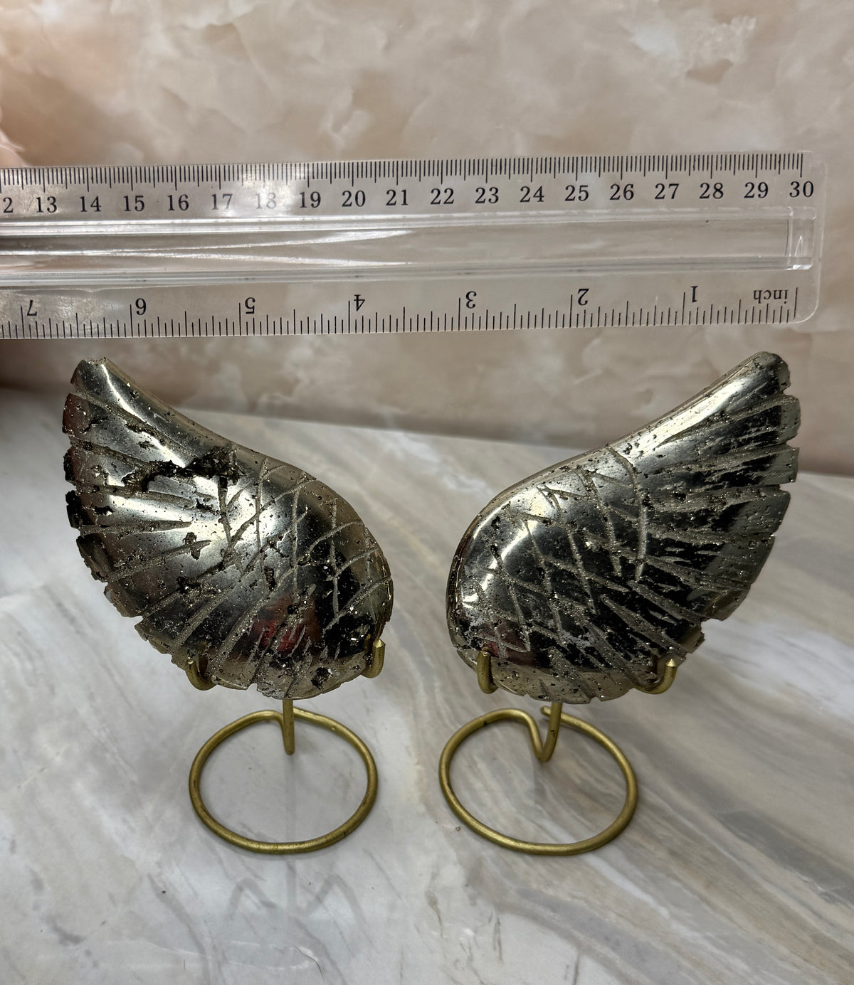 Pyrite Wings on Stand