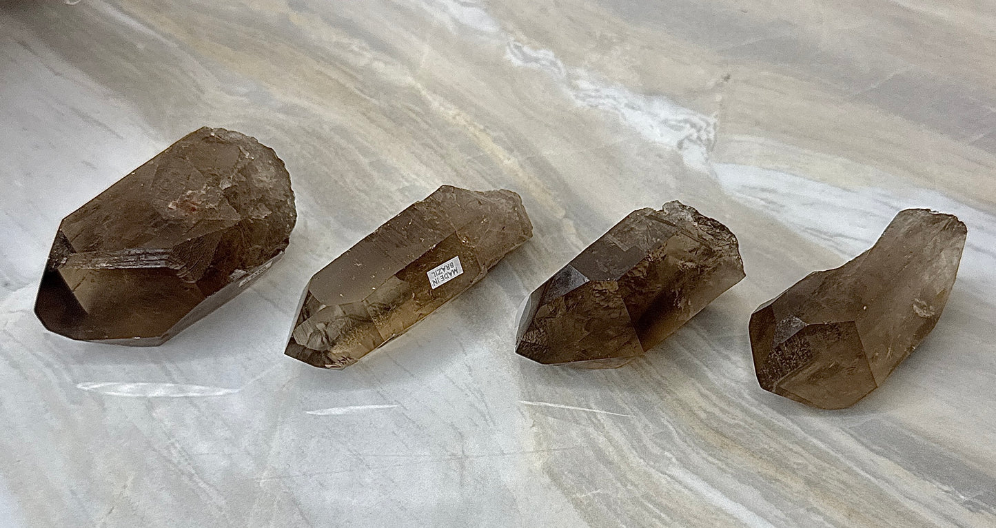 Smokey Lemurian Half Polished