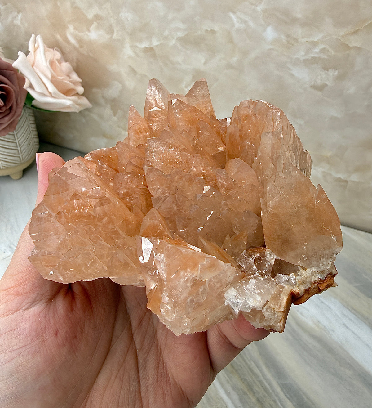 Pink/Peach Dogtooth Calcite