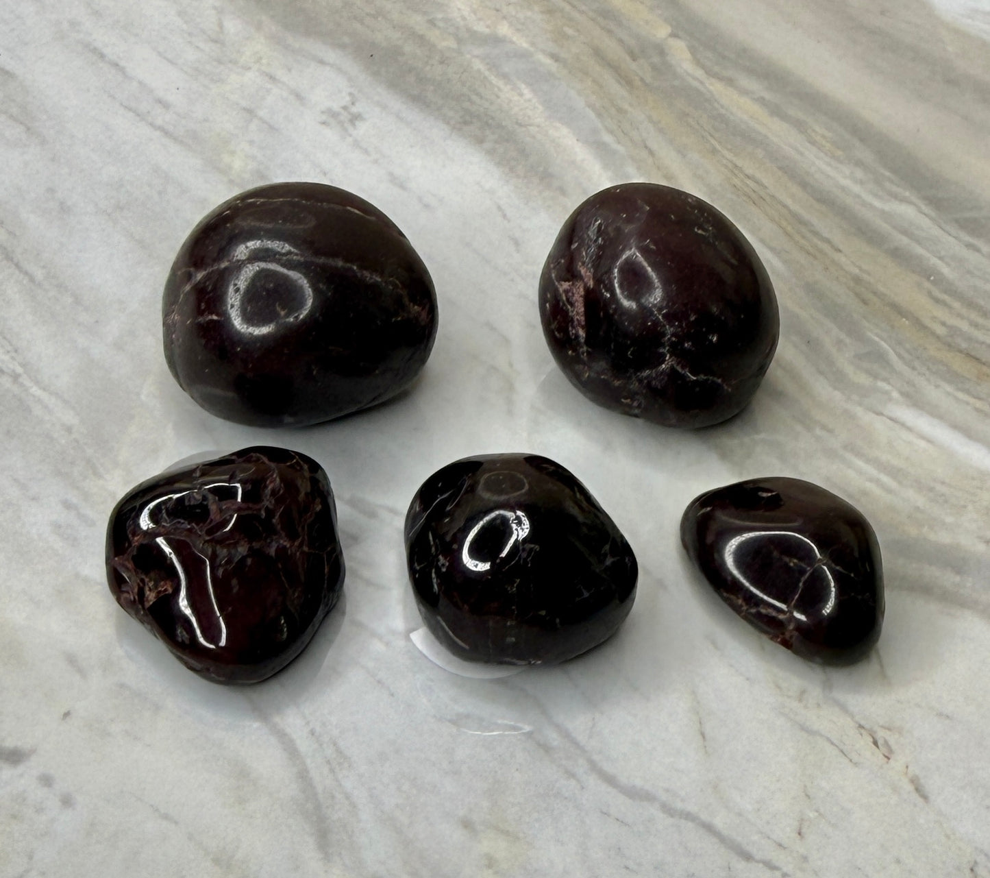 Star Garnets Tumbles from Brazil