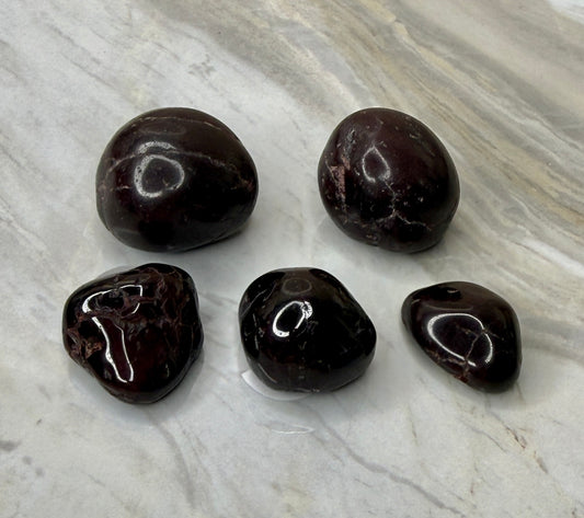 Star Garnets Tumbles from Brazil
