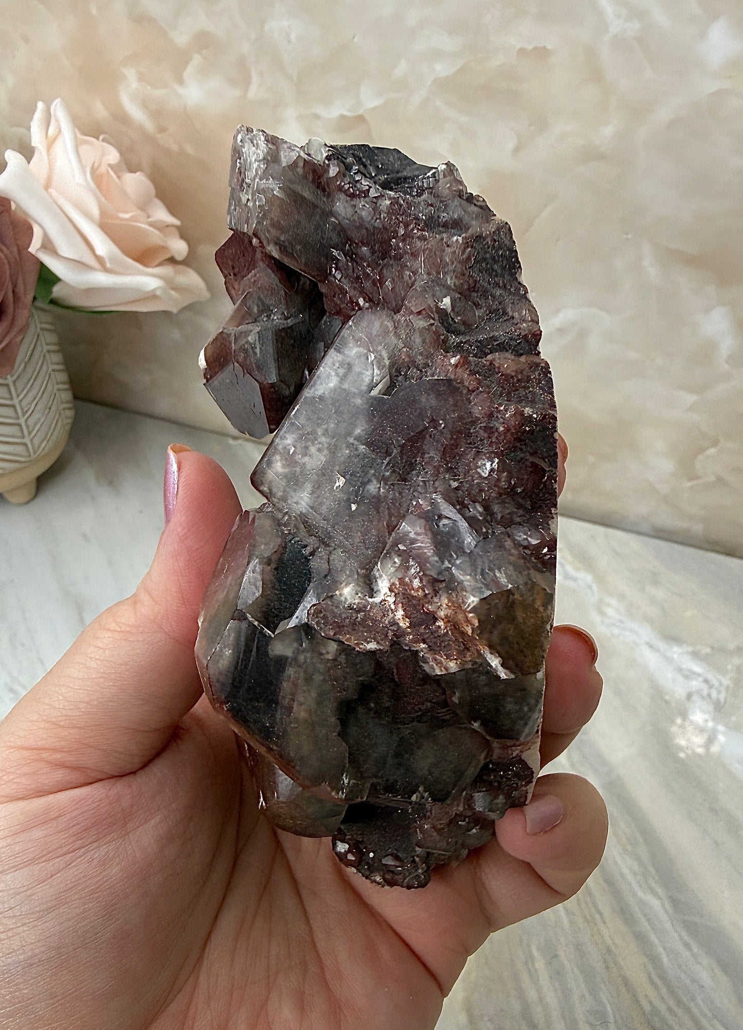 Chocolate Calcite Cluster