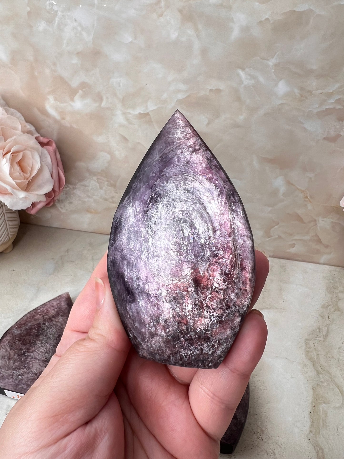 Gem Lepidolite Flame