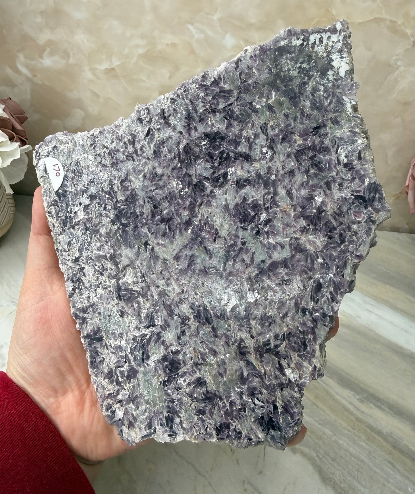 Lepidolite & Cleavelandite Slab from Brazil