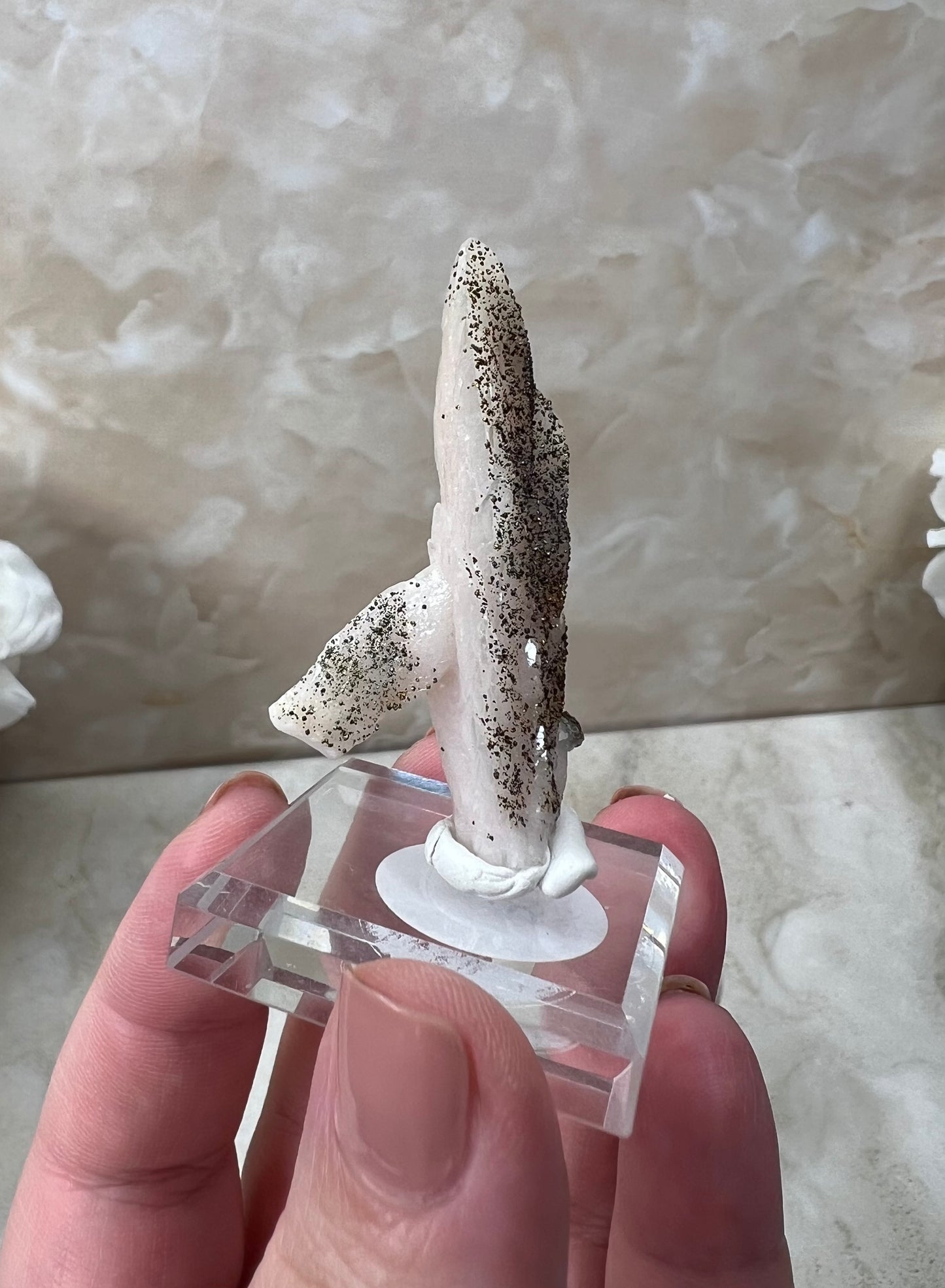 Feather Calcite with Chalcopyrite