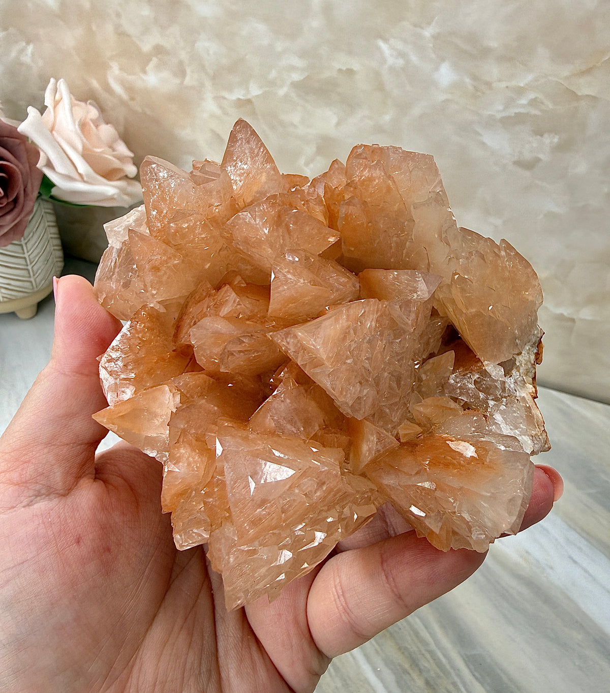 Pink/Peach Dogtooth Calcite