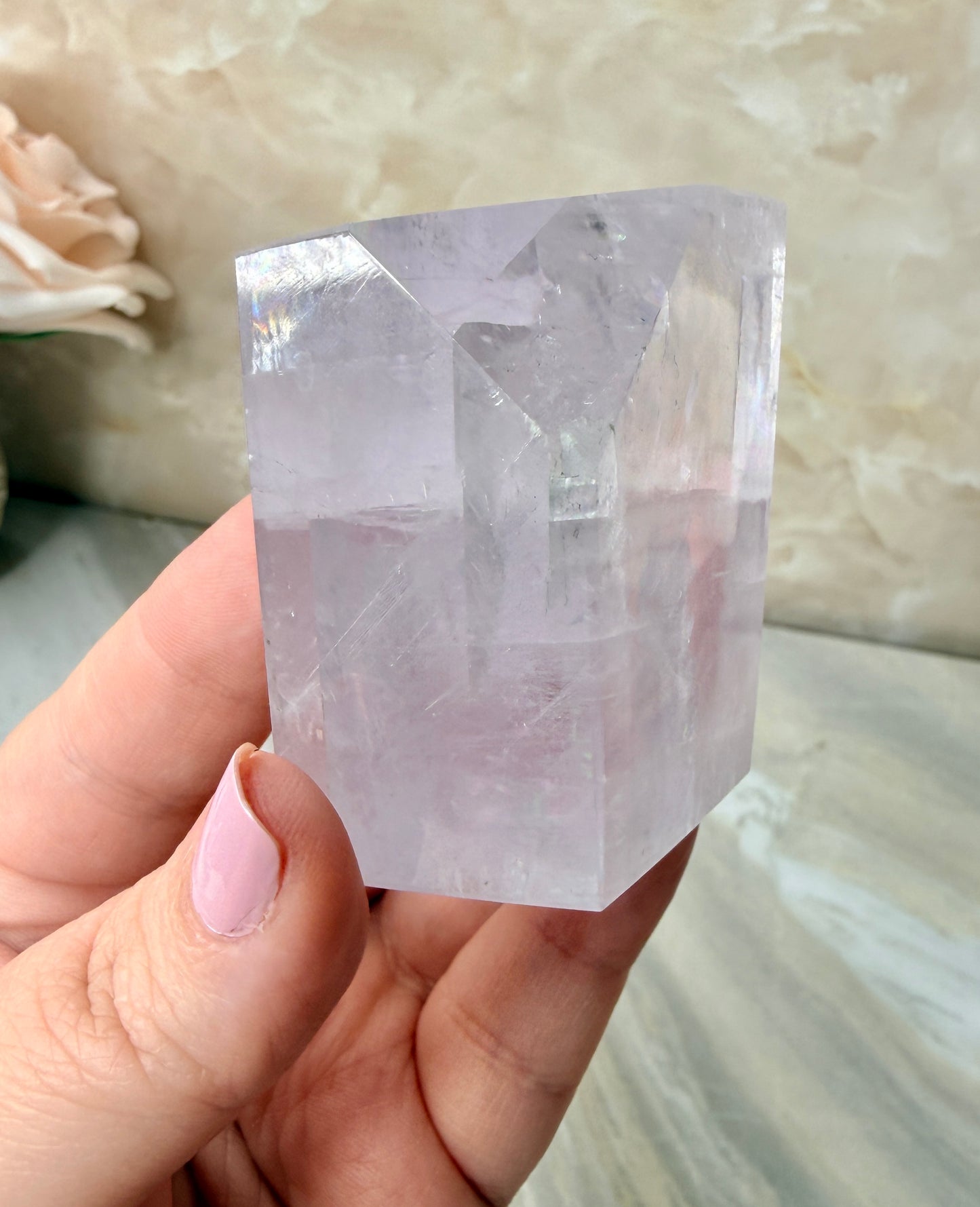 Fully Polished Purple Calcite from Madagascar