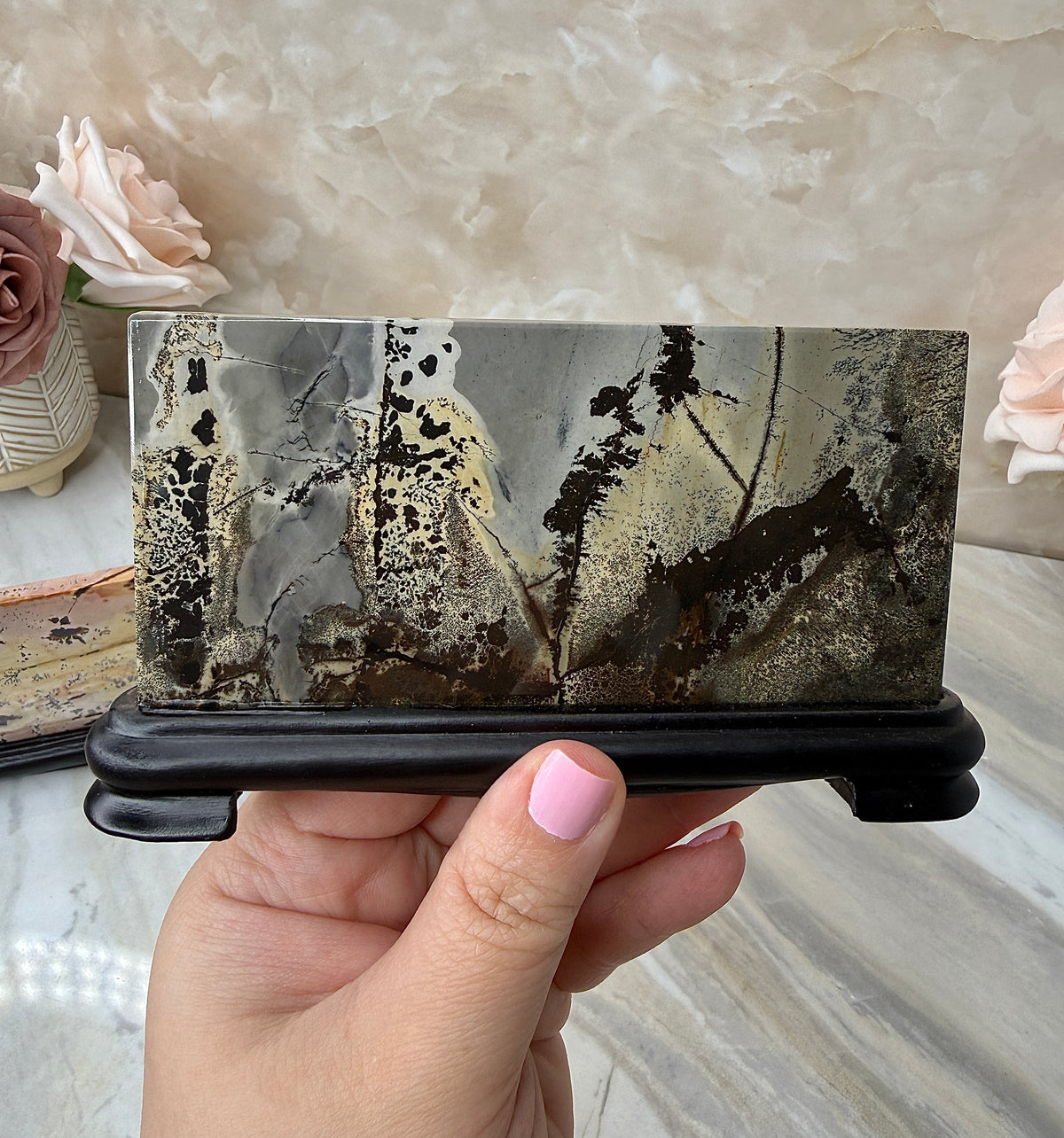 Picture Jasper Slab on Stand