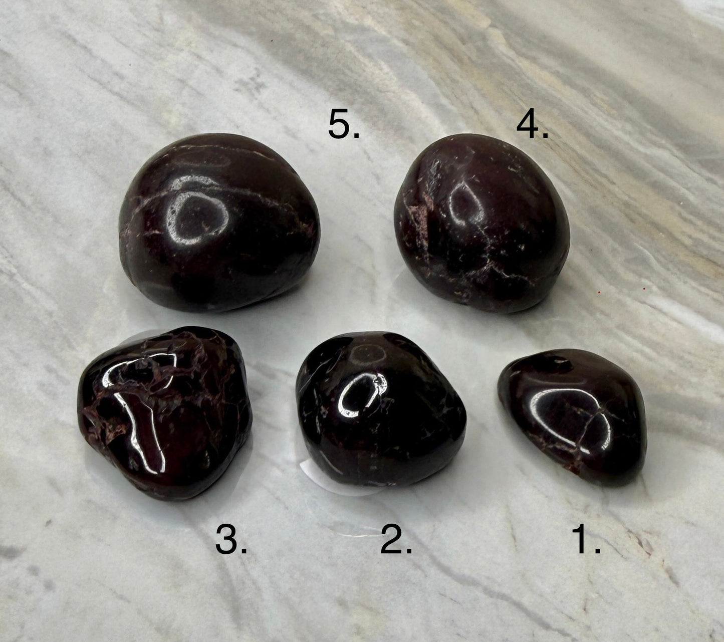 Star Garnets Tumbles from Brazil