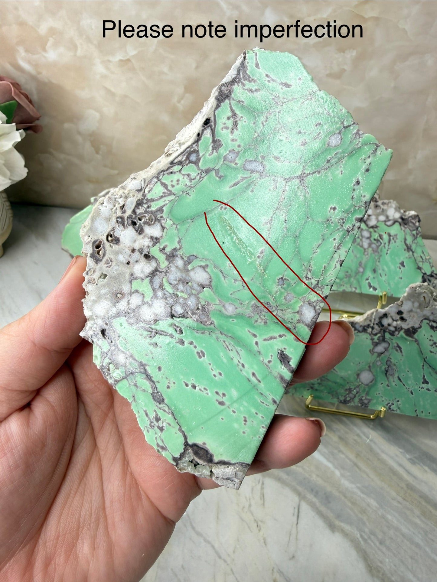 Imperfect Variscite Slabs (Please note Imperfections in each slab)