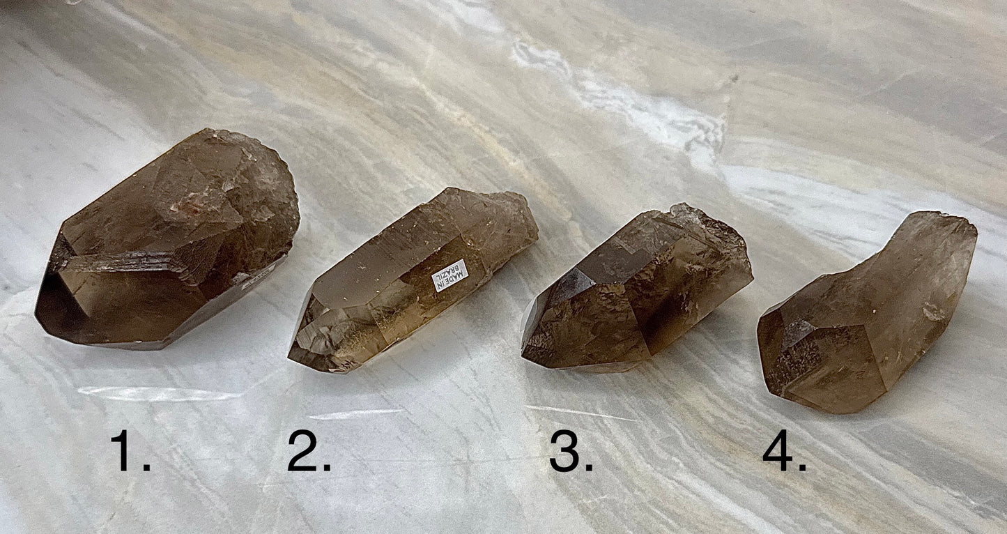 Smokey Lemurian Half Polished