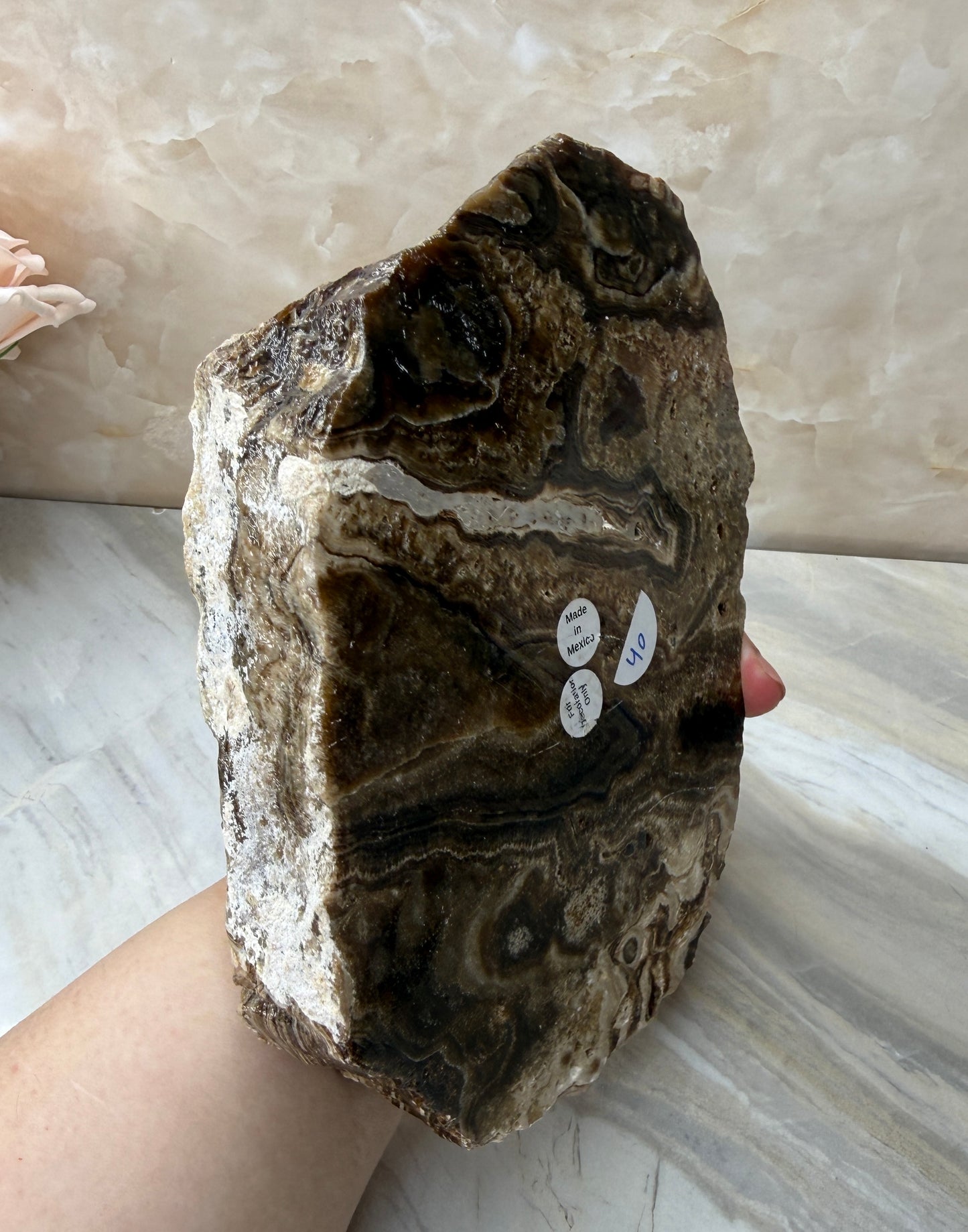 Chocolate Calcite Dish