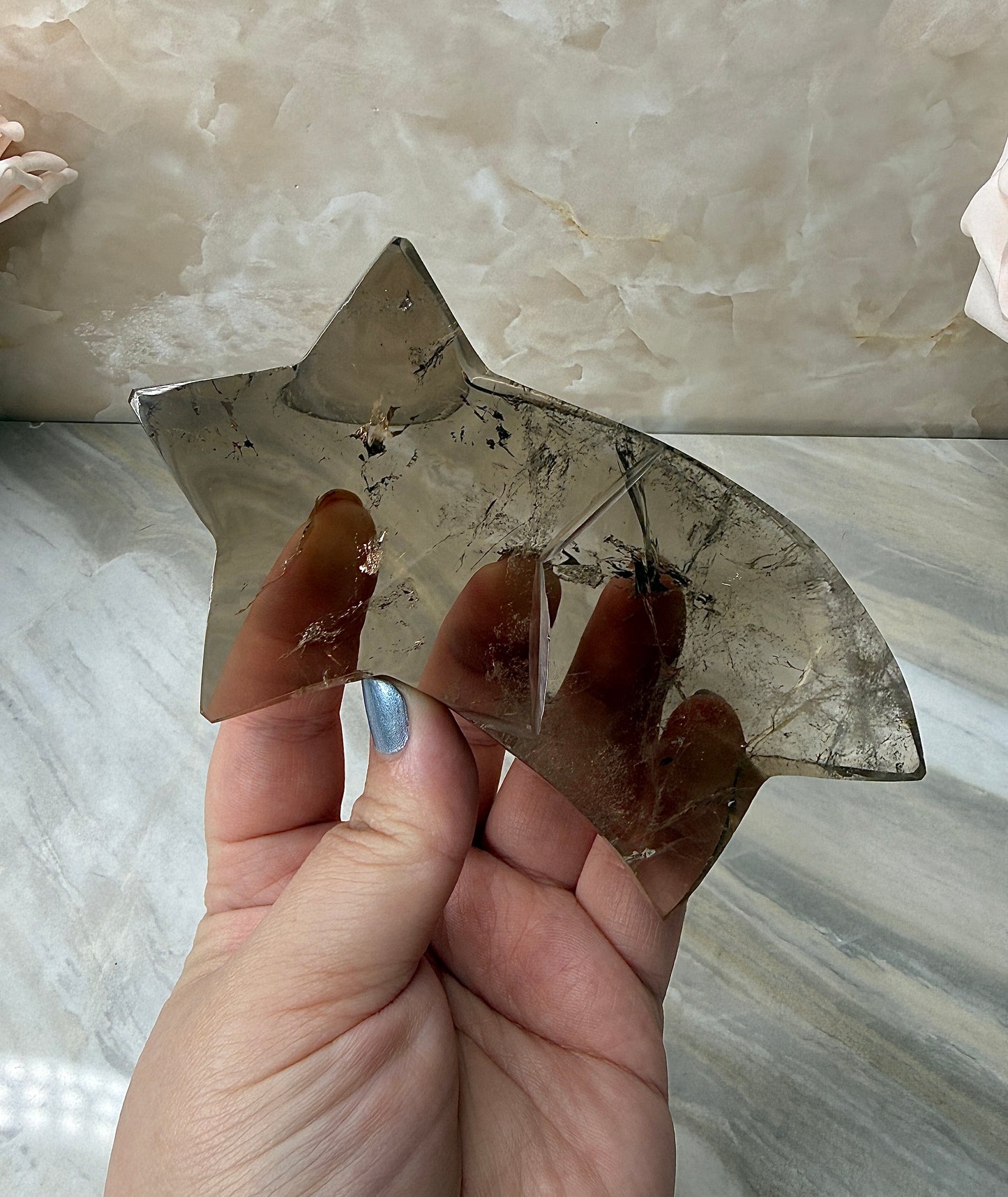 Smokey Quartz Shooting Star from Brazil