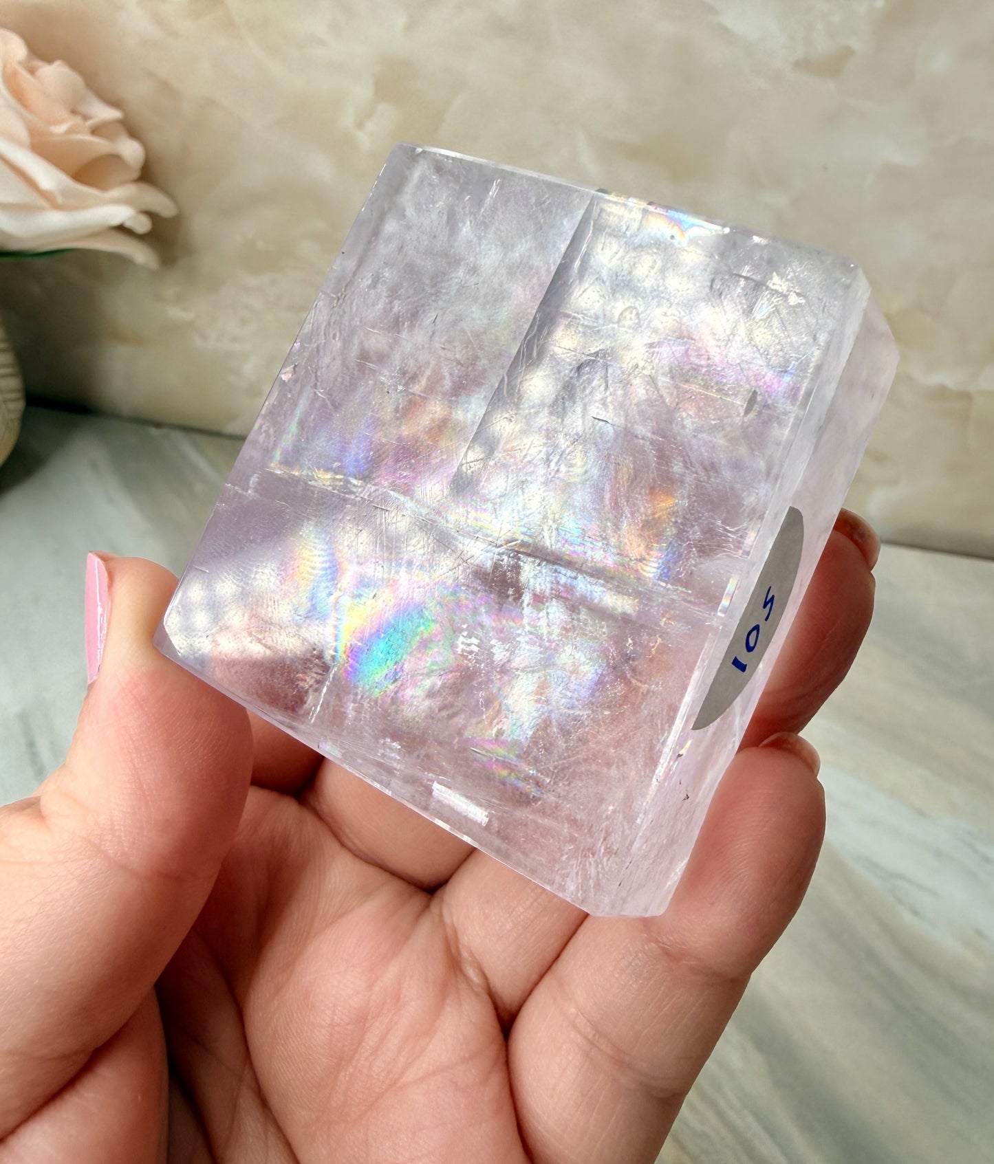 Fully Polished Purple Calcite from Madagascar