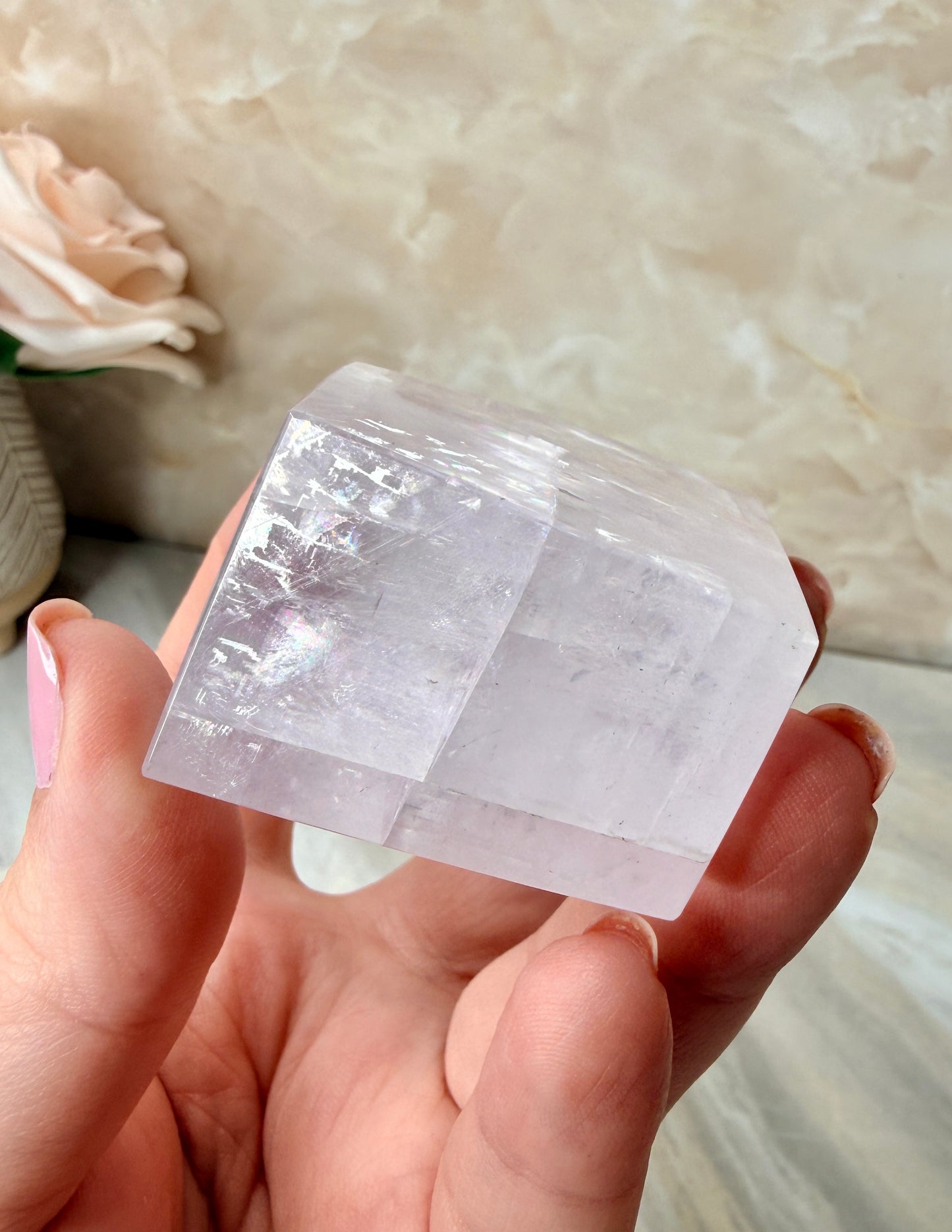 Fully Polished Purple Calcite from Madagascar