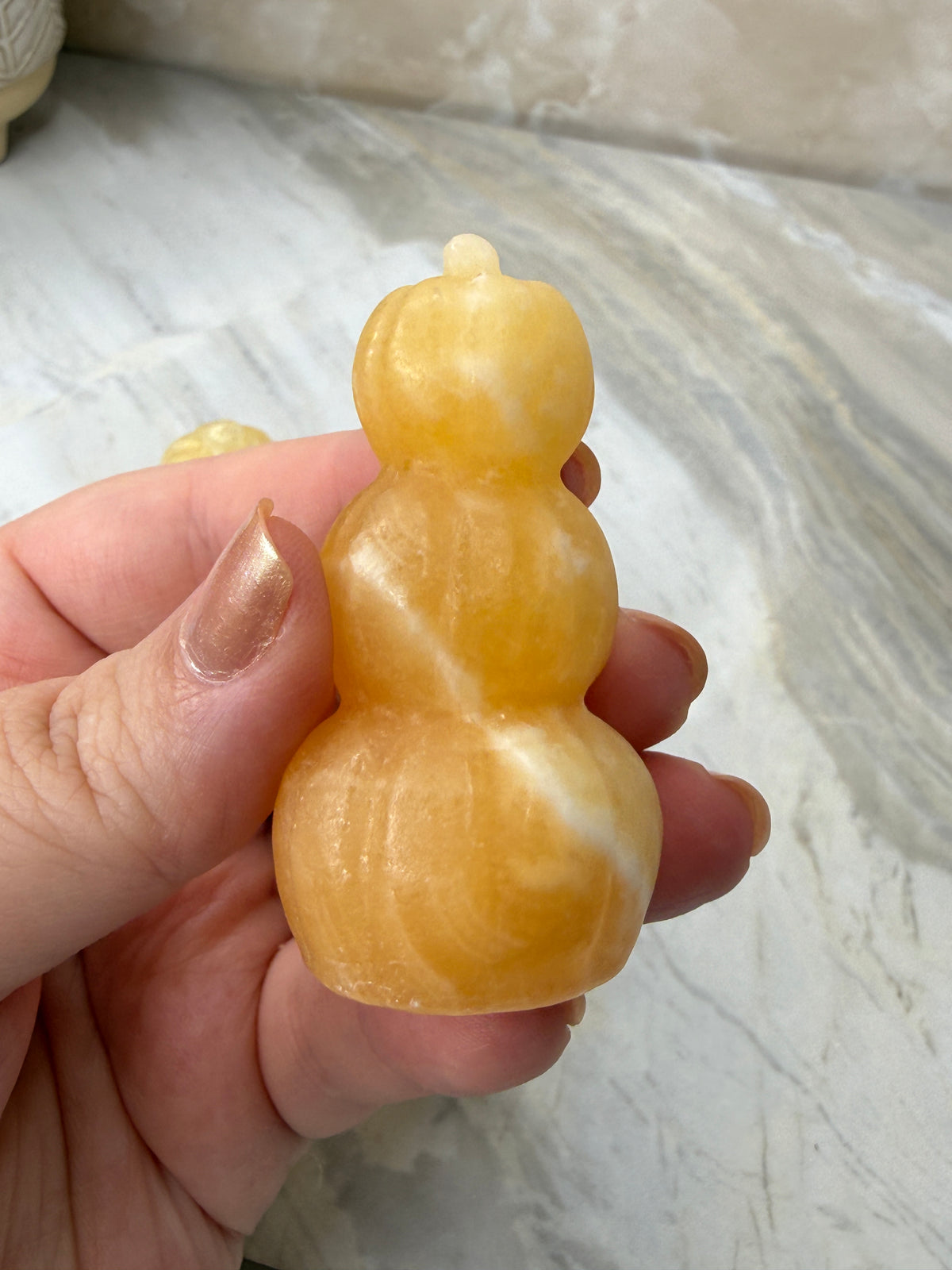 Orange Calcite 3 Pumpkin Carving